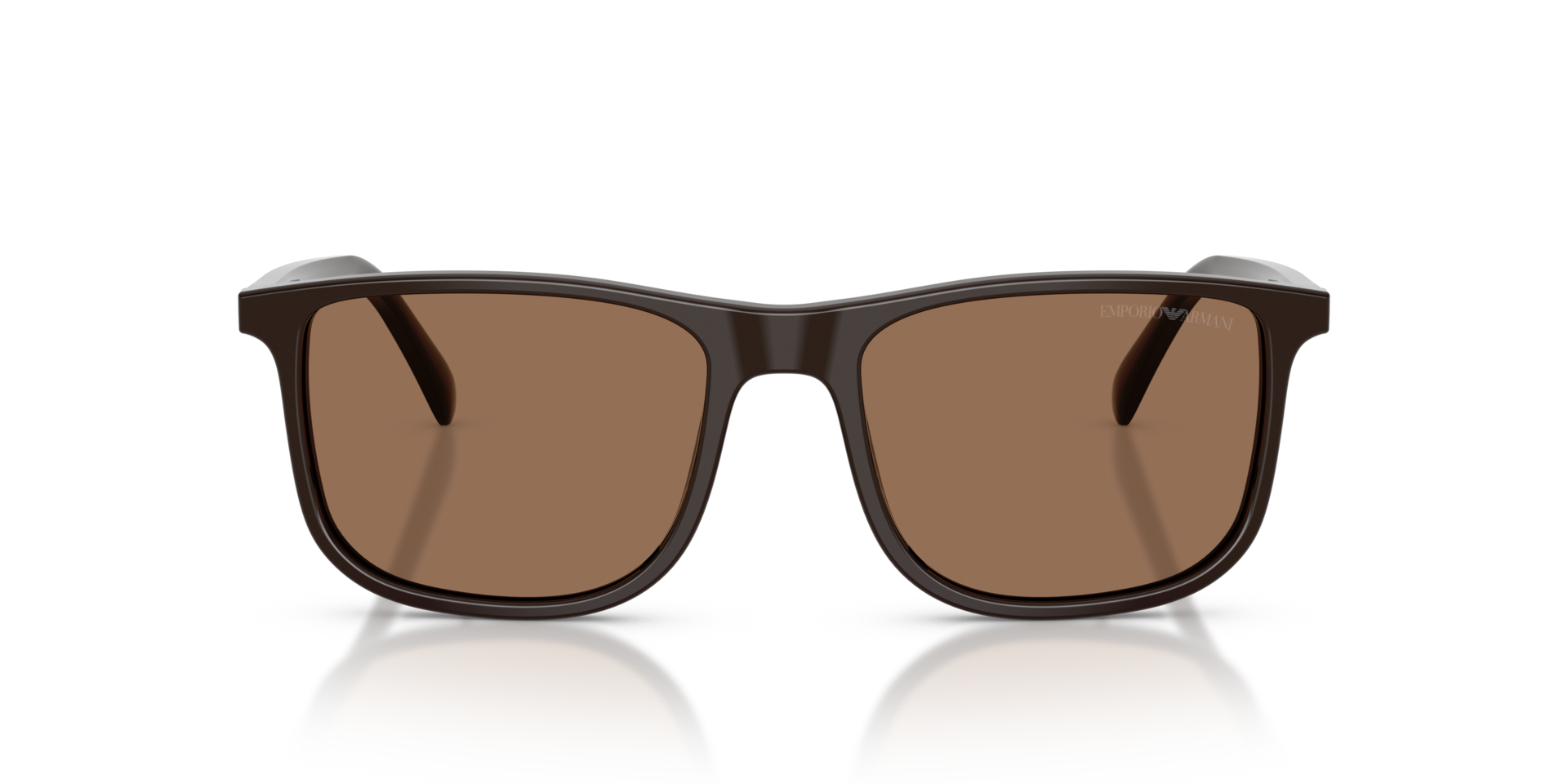 EA4280 Shiny Brown AcetatSunglass Frames von B24, Vorderansicht