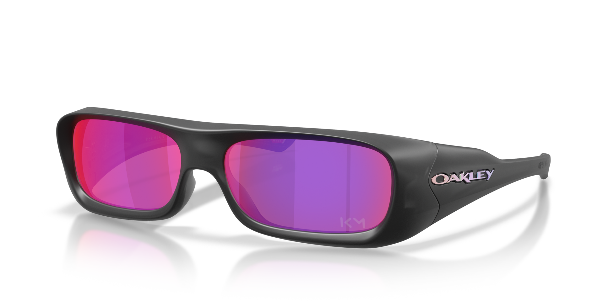 Kylian Mbappé Signature Series Permian Matte Black Ink KunststoffSunglass Frames von B24, Dreiviertelansicht