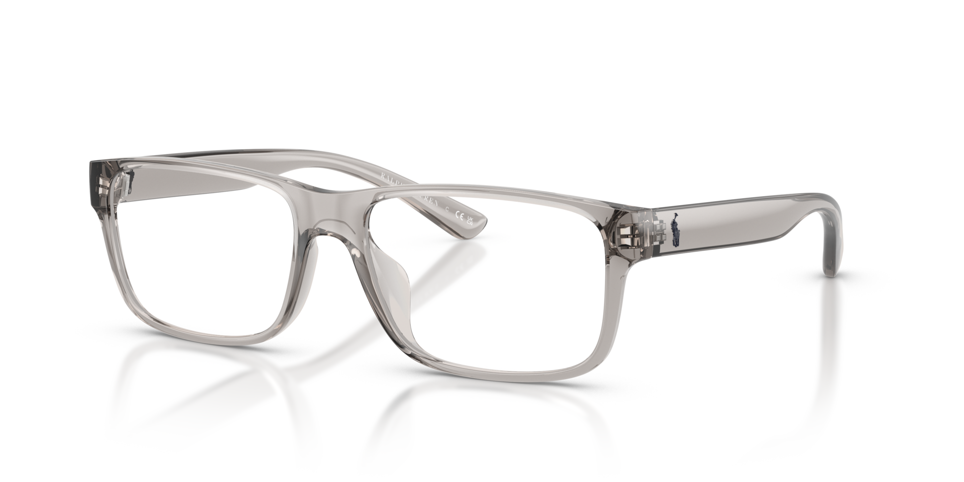 PH2237U Glänzendes transparentes Grau KunststoffEyeglass Frames von B24, Dreiviertelansicht