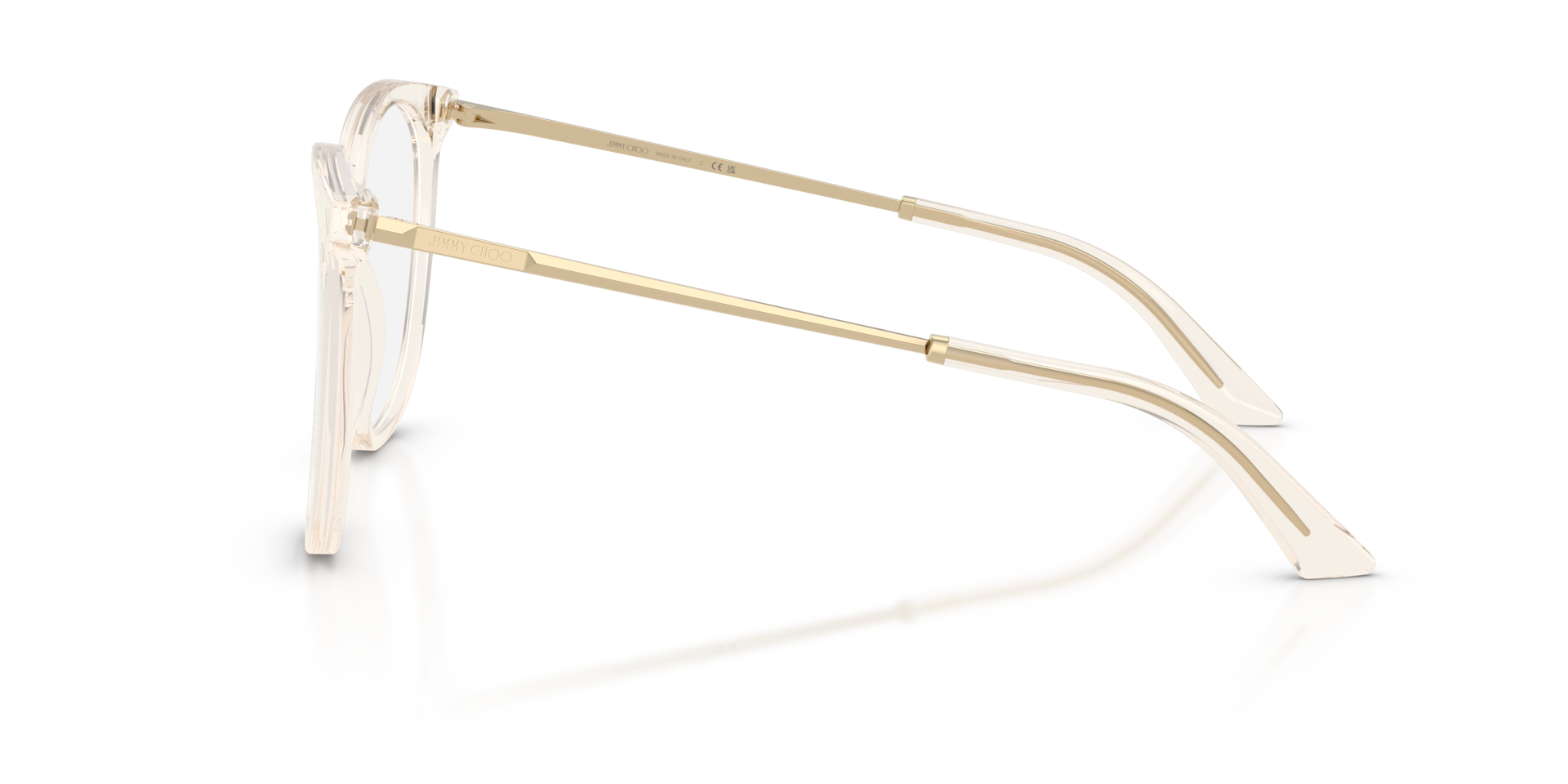 JC3060 Transparent Beige AcetatEyeglass Frames von B24, Seitenansicht