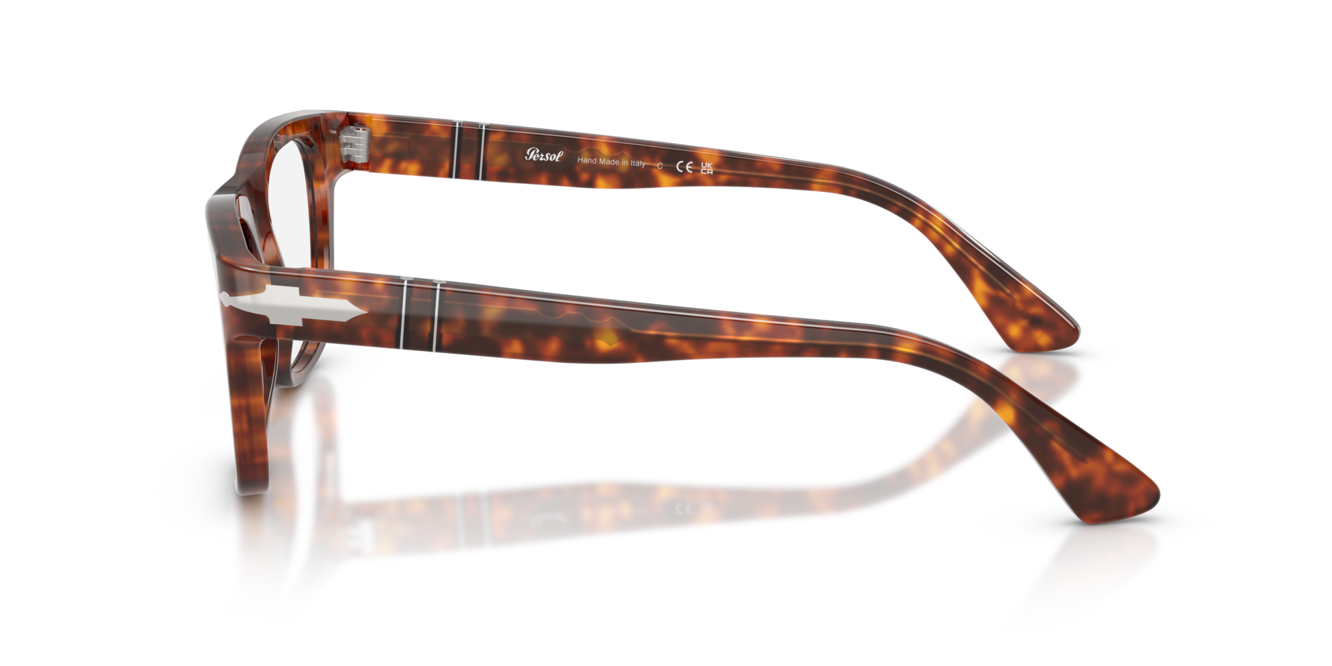 PO3389V Havana AcetatEyeglass Frames von B24, Seitenansicht