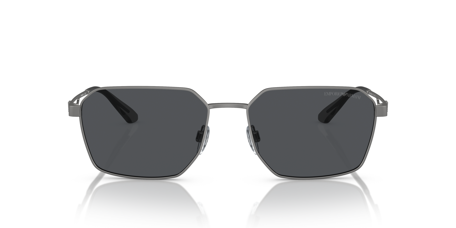EA2140 Mat Staalgrijs MetaalSunglass Frames van B24, Vooraanzicht