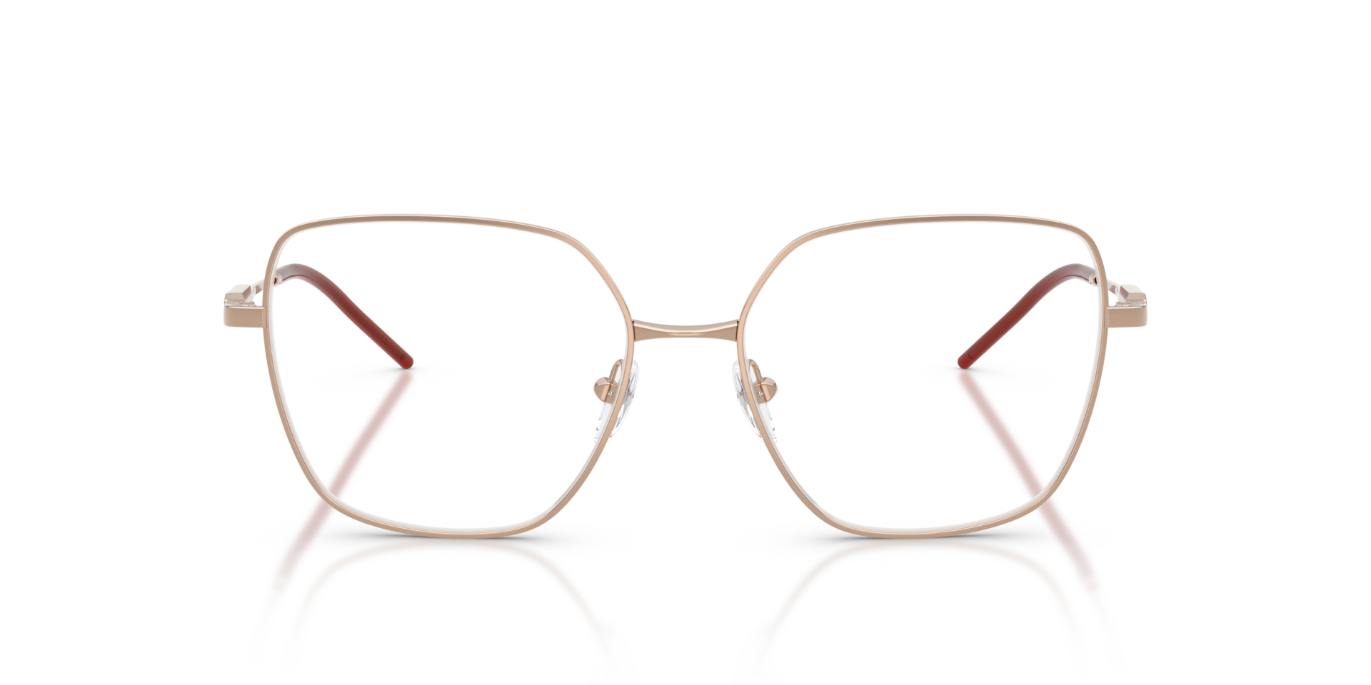 EA1192 Glänzendes Rose Gold MetallEyeglass Frames von B24, Vorderansicht