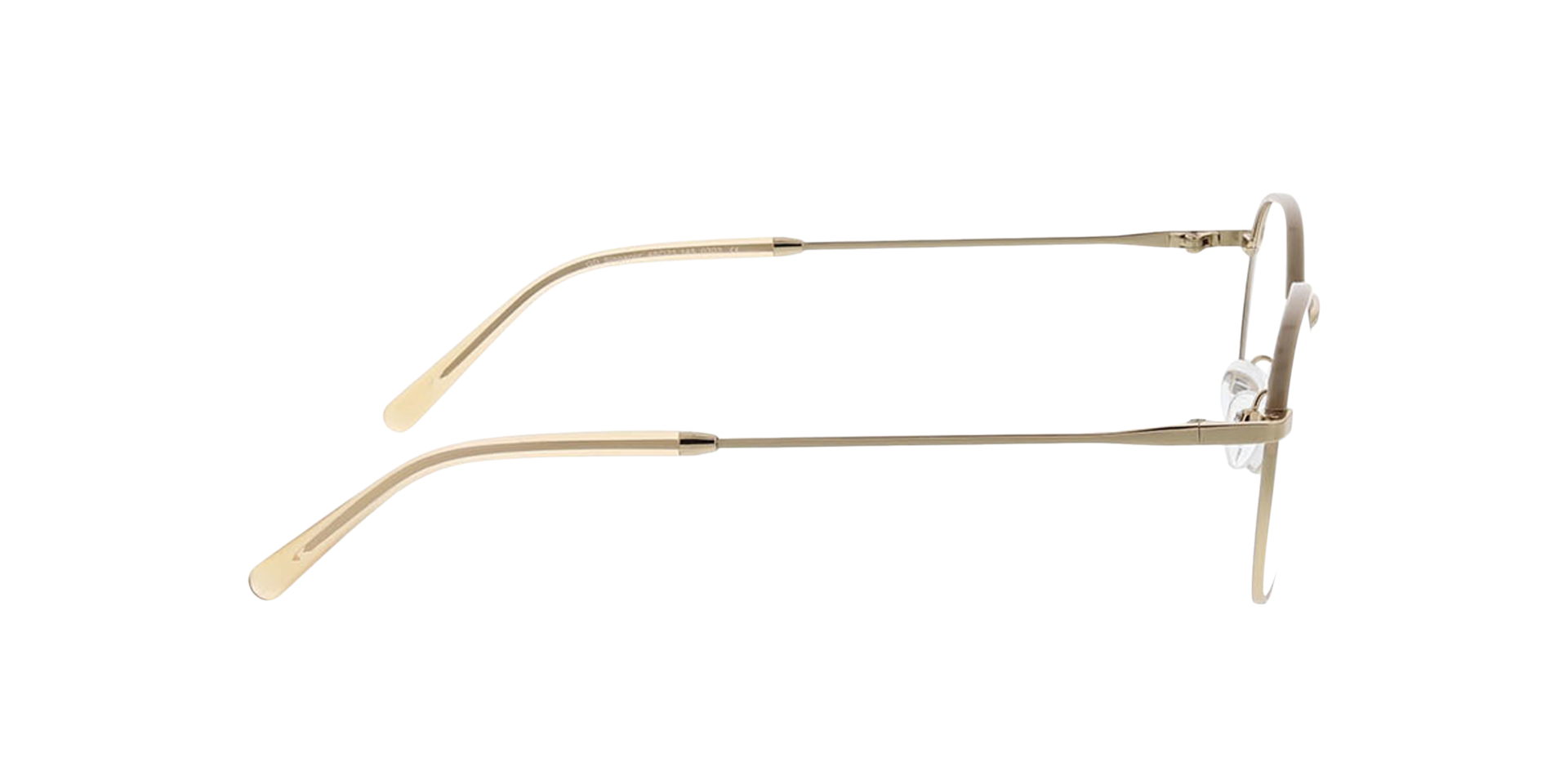 Singapur Beige  &  Gold MetallEyeglass Frames von B24, Seitenansicht