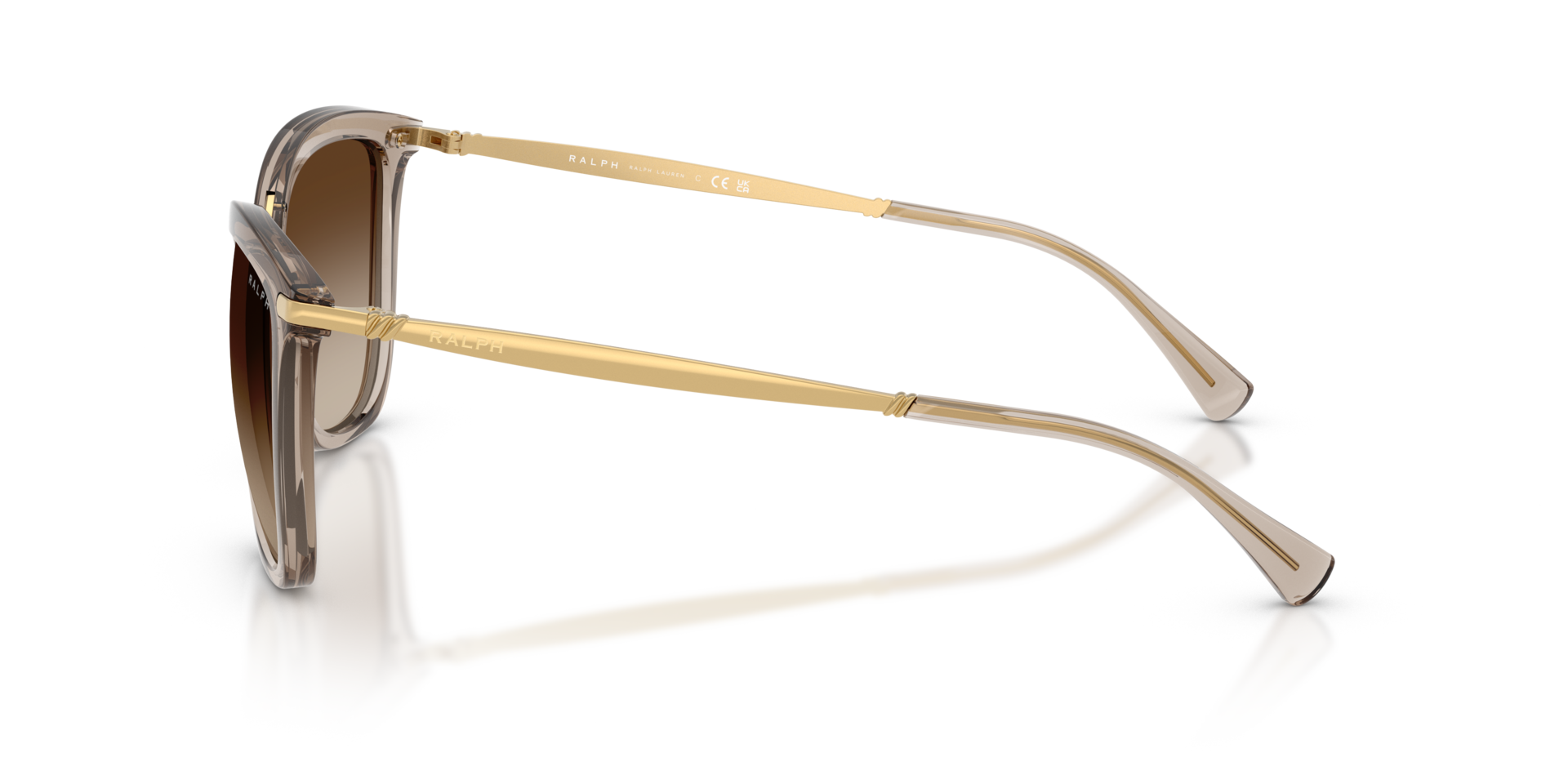 RA5245 Shiny Beige KunststoffSunglass Frames von B24, Seitenansicht