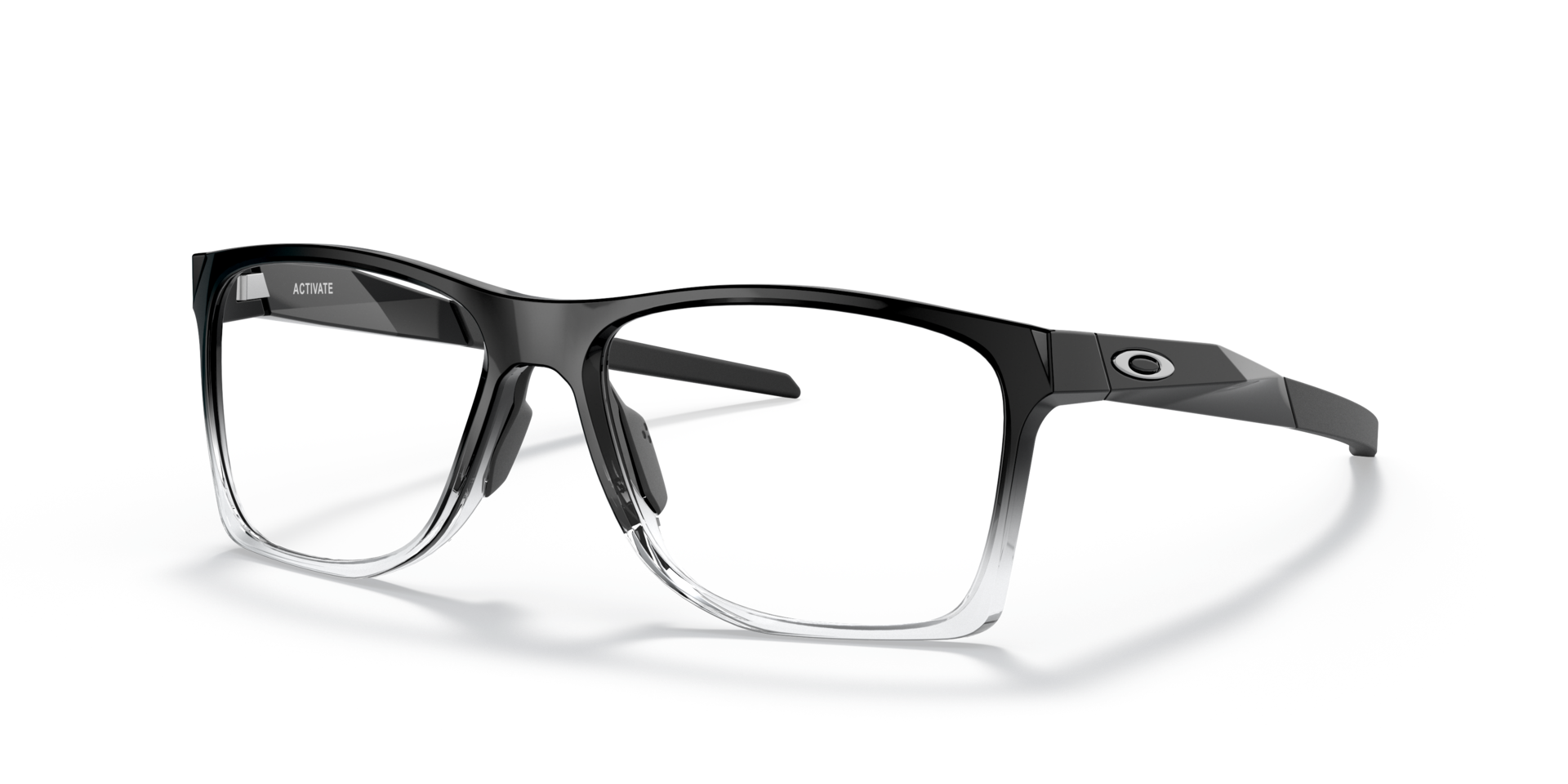 Activate Schwarz poliert verblassend KunststoffEyeglass Frames von B24, Dreiviertelansicht