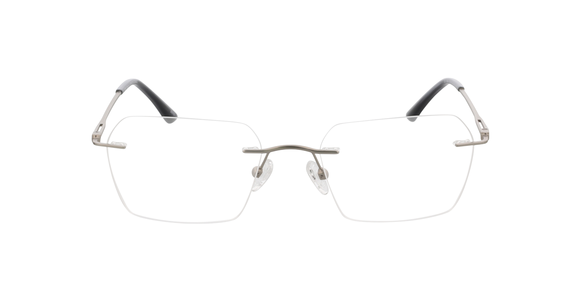 Wayne Matzilver  &  grijs hoorn MetaalEyeglass Frames van B24, Vooraanzicht