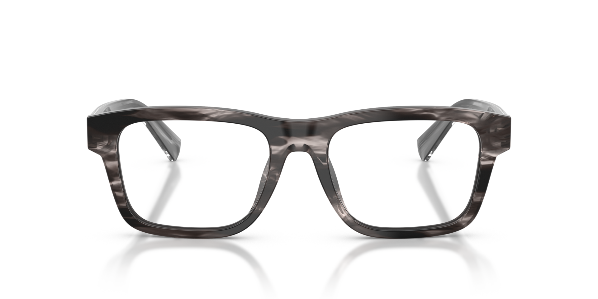 DG3446 Grau gestreift AcetatEyeglass Frames von B24, Vorderansicht
