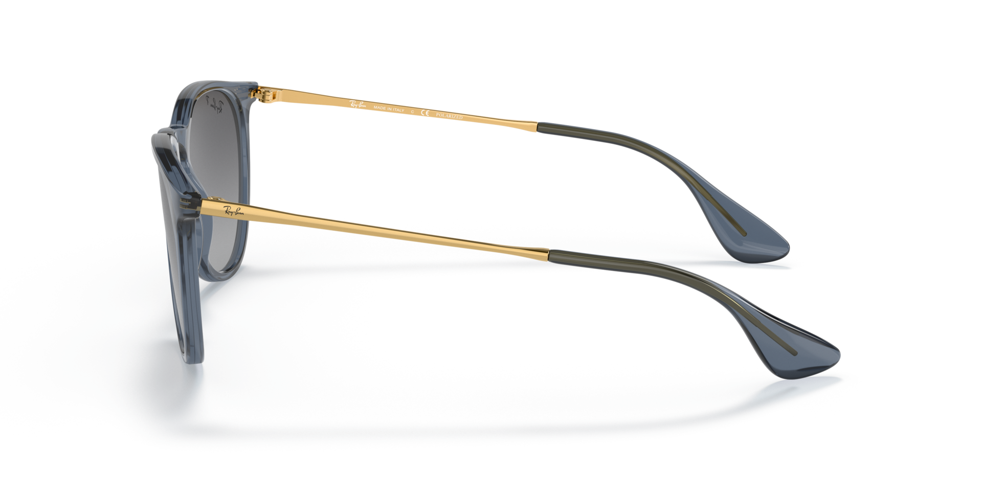 RB4171 Transparant blauw KunststofSunglass Frames van B24, Zijaanzicht
