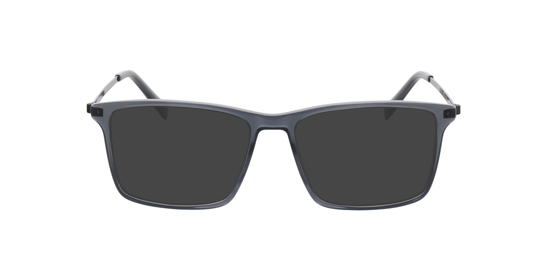 Perry Kristal grijs  &  mat donkergroen AcetaatEyeglass Frames van B24, met getinte lenzen