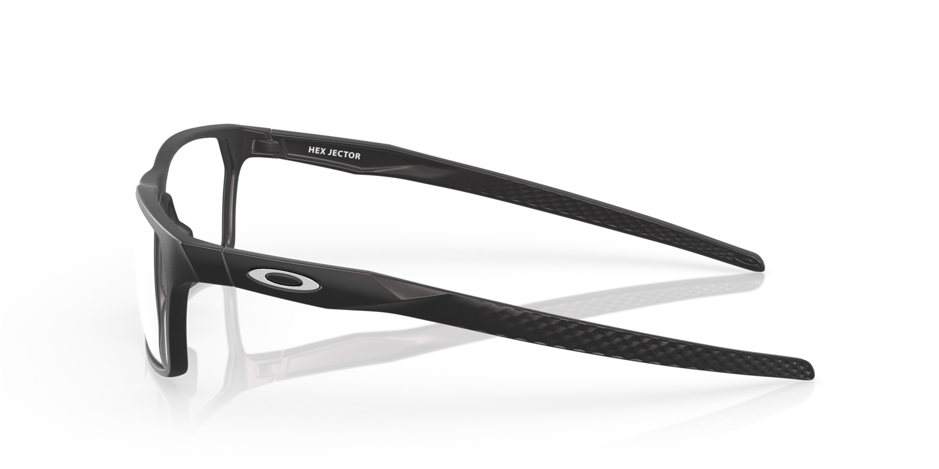 Hex Jector Schwarz satiniert KunststoffEyeglass Frames von B24, Seitenansicht