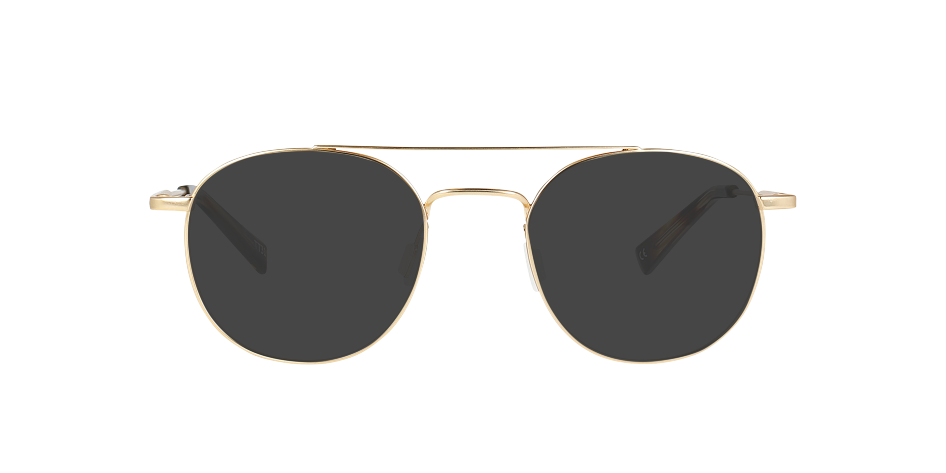 Merlin Light Gold Titanium TitanEyeglass Frames von B24, mit getönten Gläsern