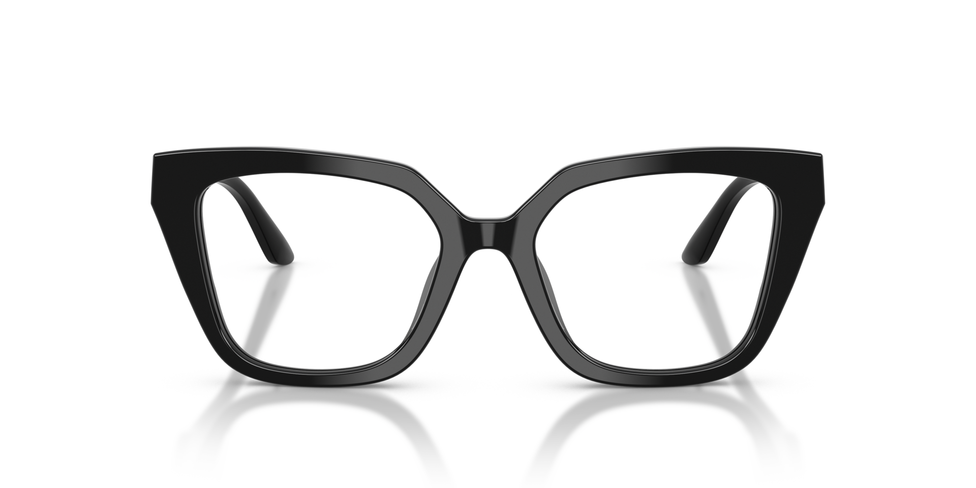 EA3267U Glanzend zwart AcetaatEyeglass Frames van B24, Vooraanzicht
