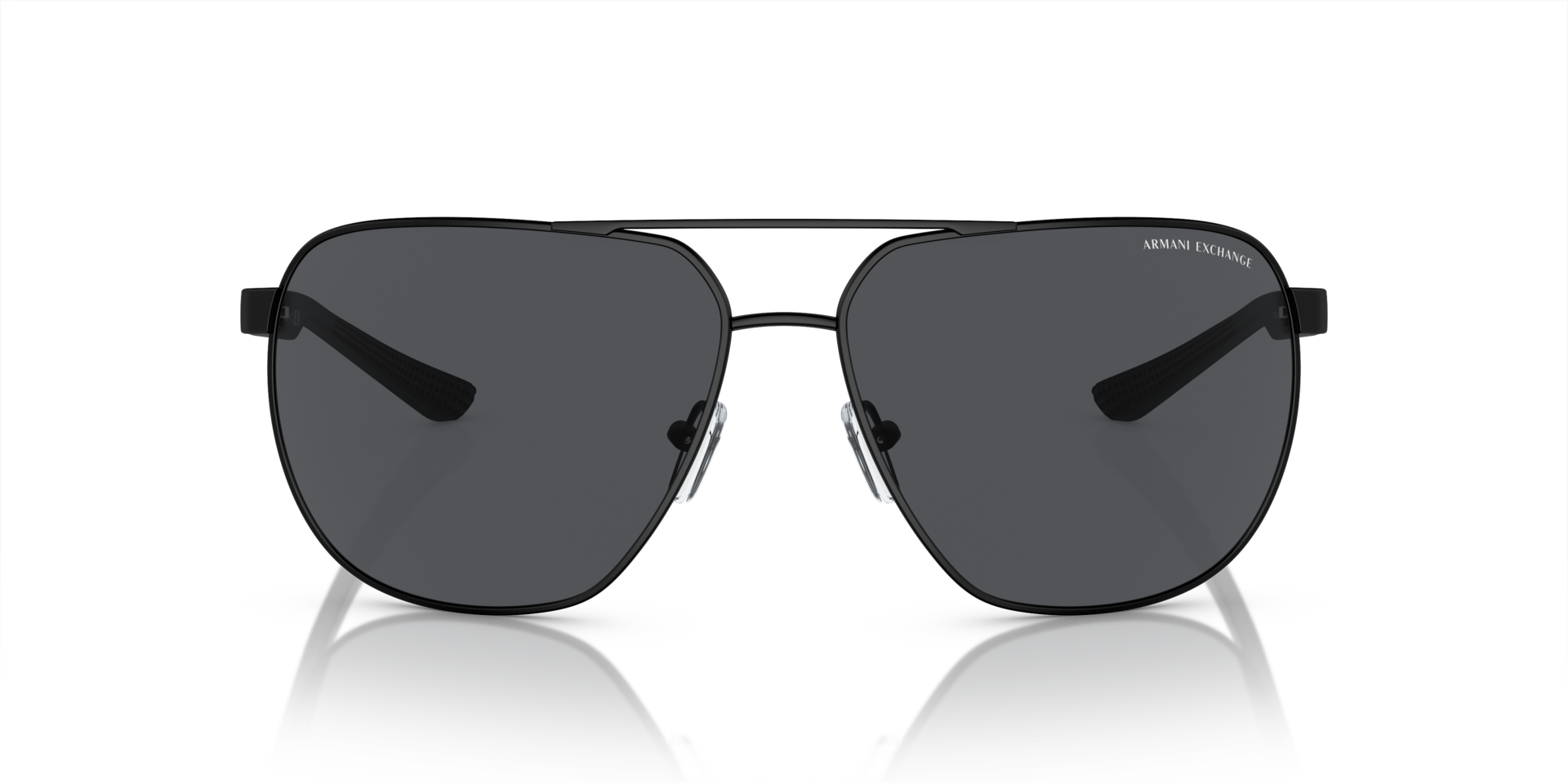 AX2047S Matzwart MetaalSunglass Frames van B24, Vooraanzicht