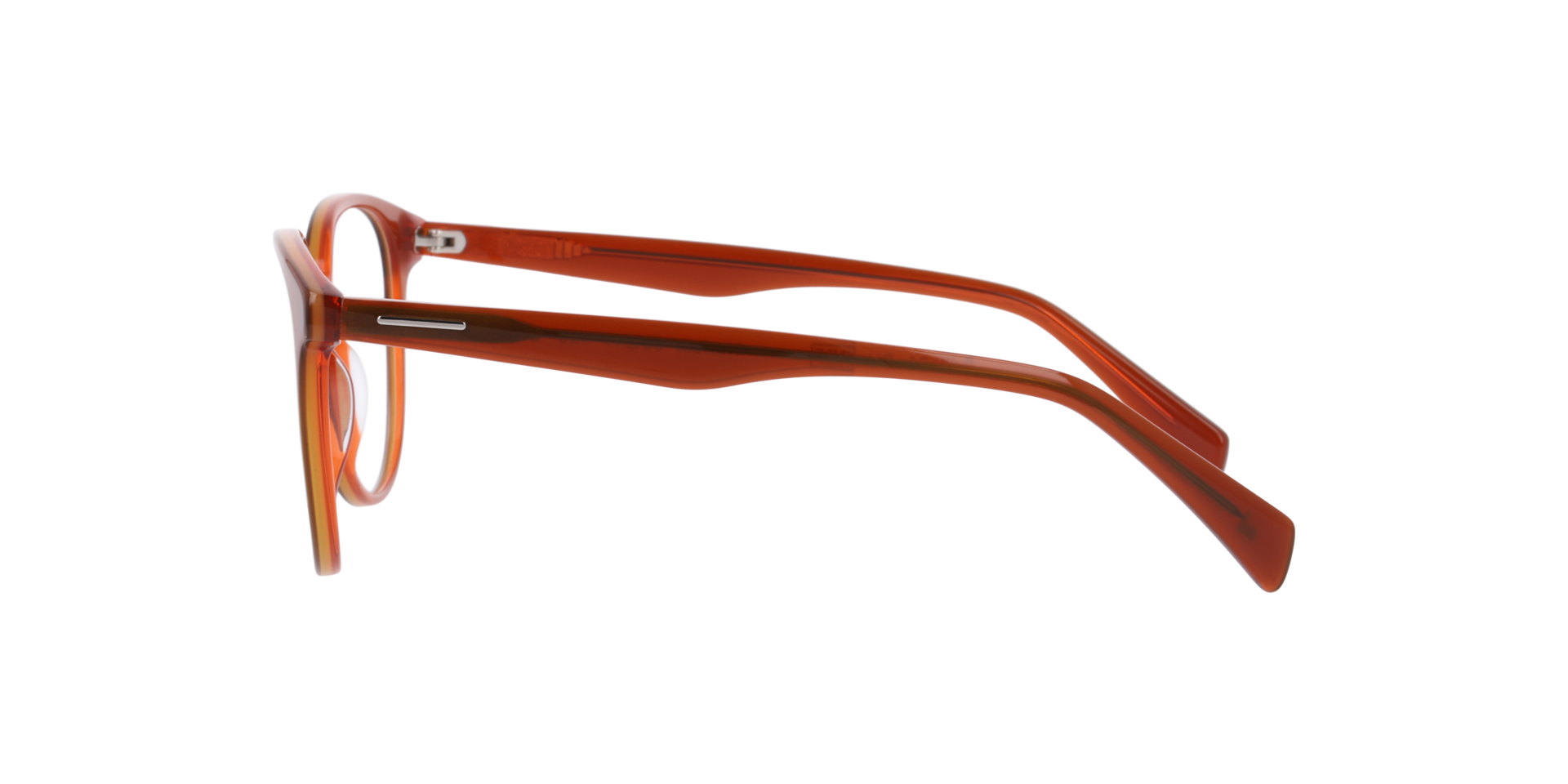 Norfolk Milky Orange Brown AcetaatEyeglass Frames van B24, Zijaanzicht
