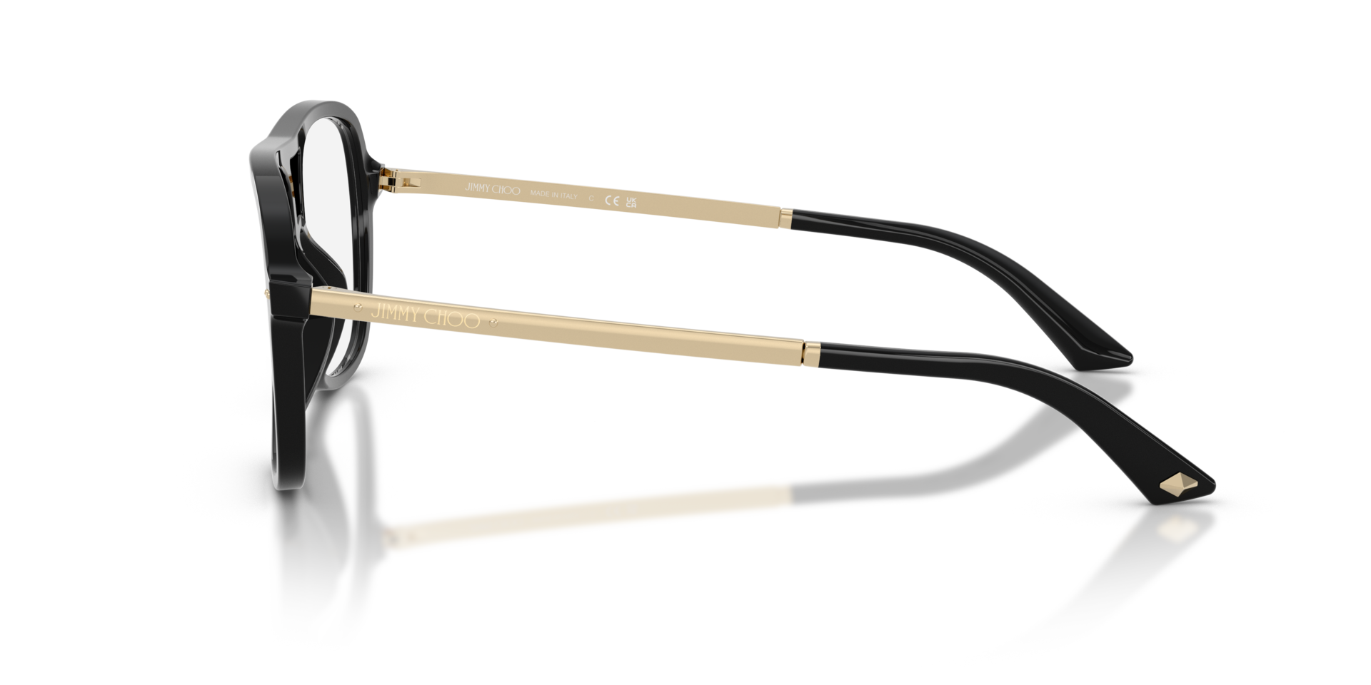 JC3052U Zwart AcetaatEyeglass Frames van B24, Zijaanzicht