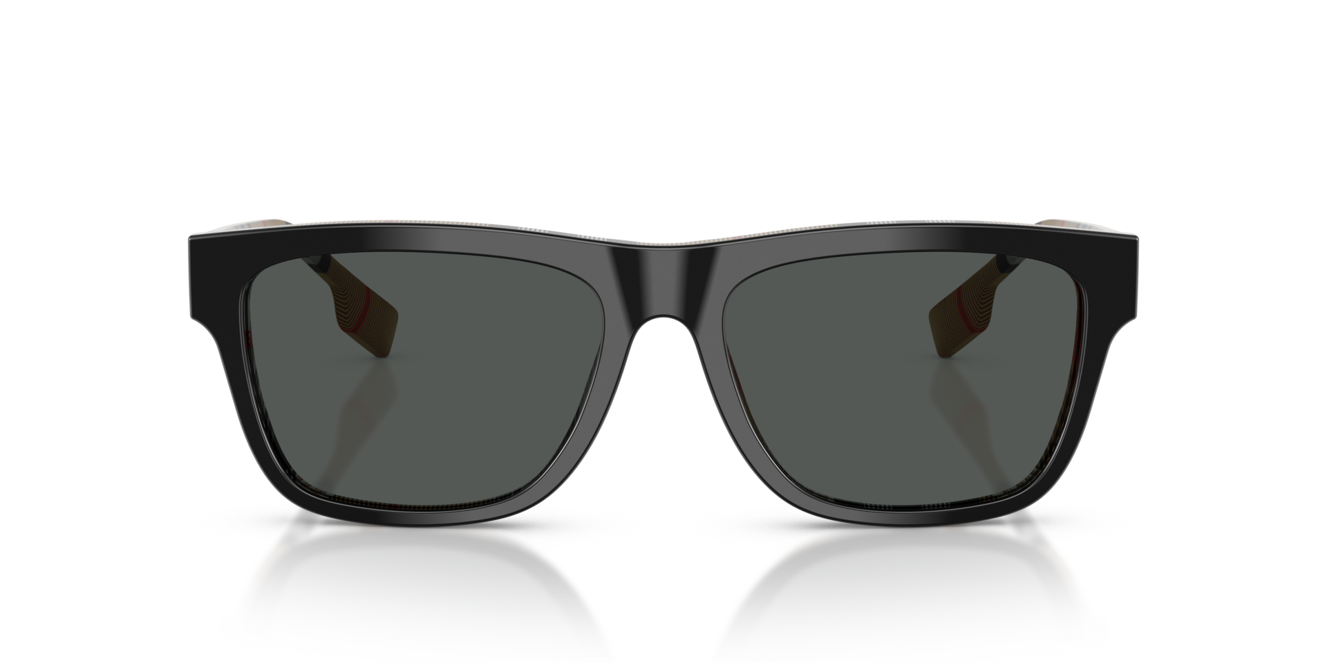 BE4293 Oben Schwarz auf Vintage Karo AcetatSunglass Frames von B24, Vorderansicht