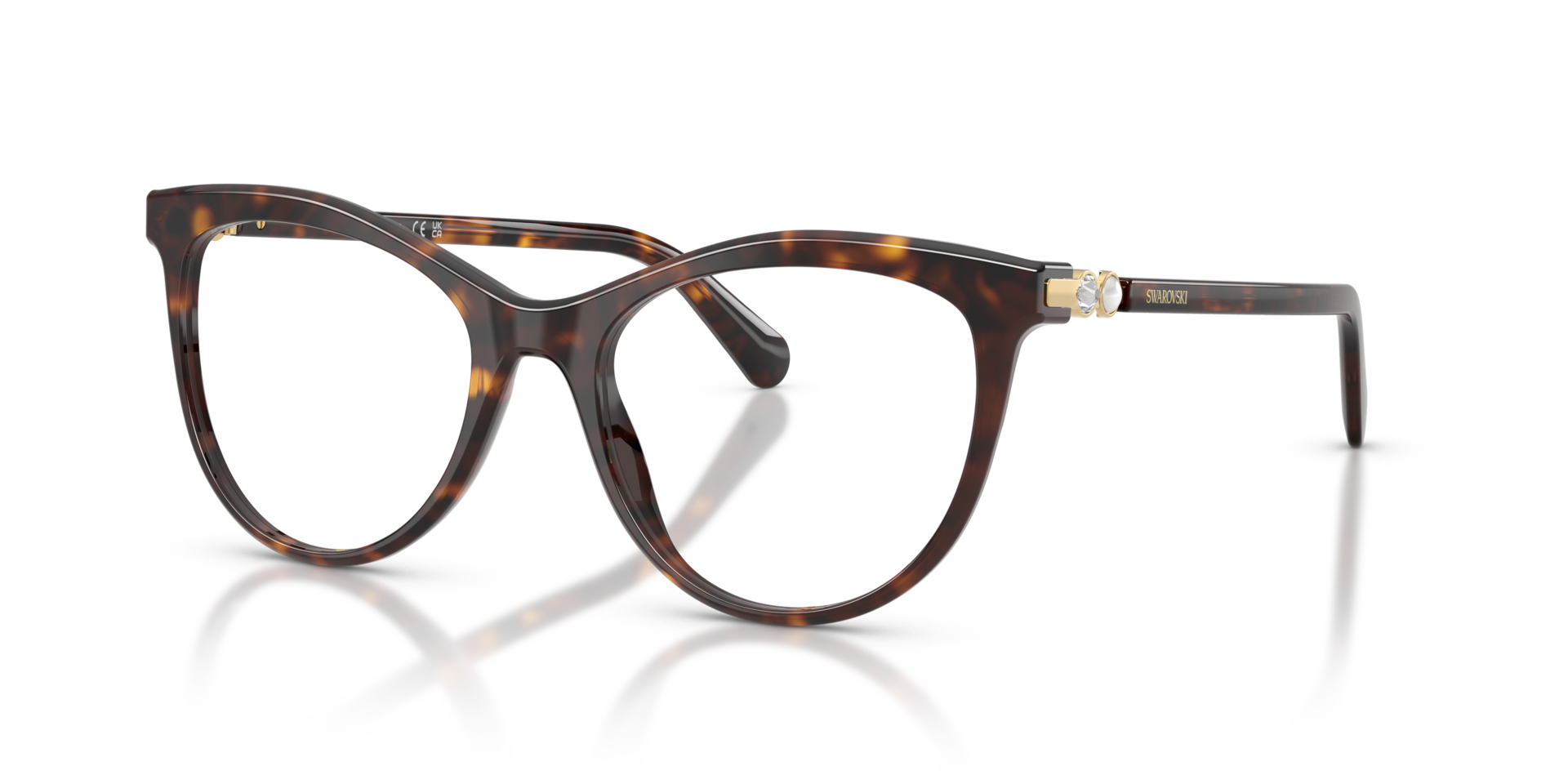 SK2064 Havana AcetaatEyeglass Frames van B24, Hoekweergave