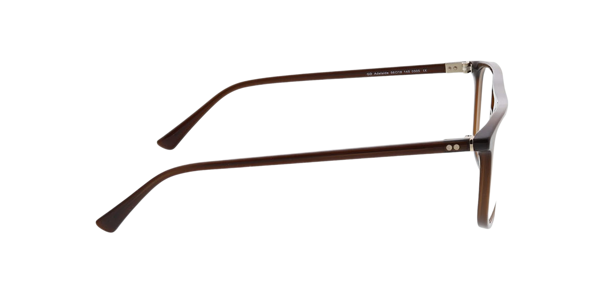 Adelaide Crystal Braun AcetatEyeglass Frames von B24, Seitenansicht