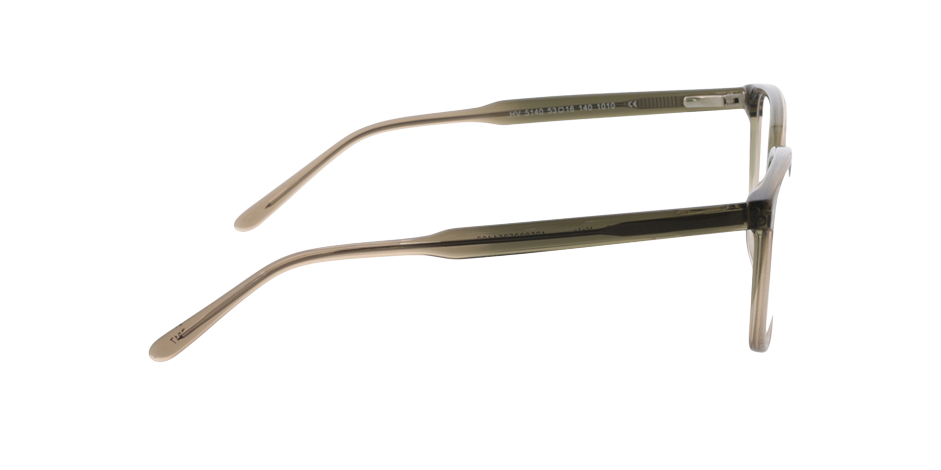 Yale Gradient Khaki AcetaatEyeglass Frames van B24, Zijaanzicht