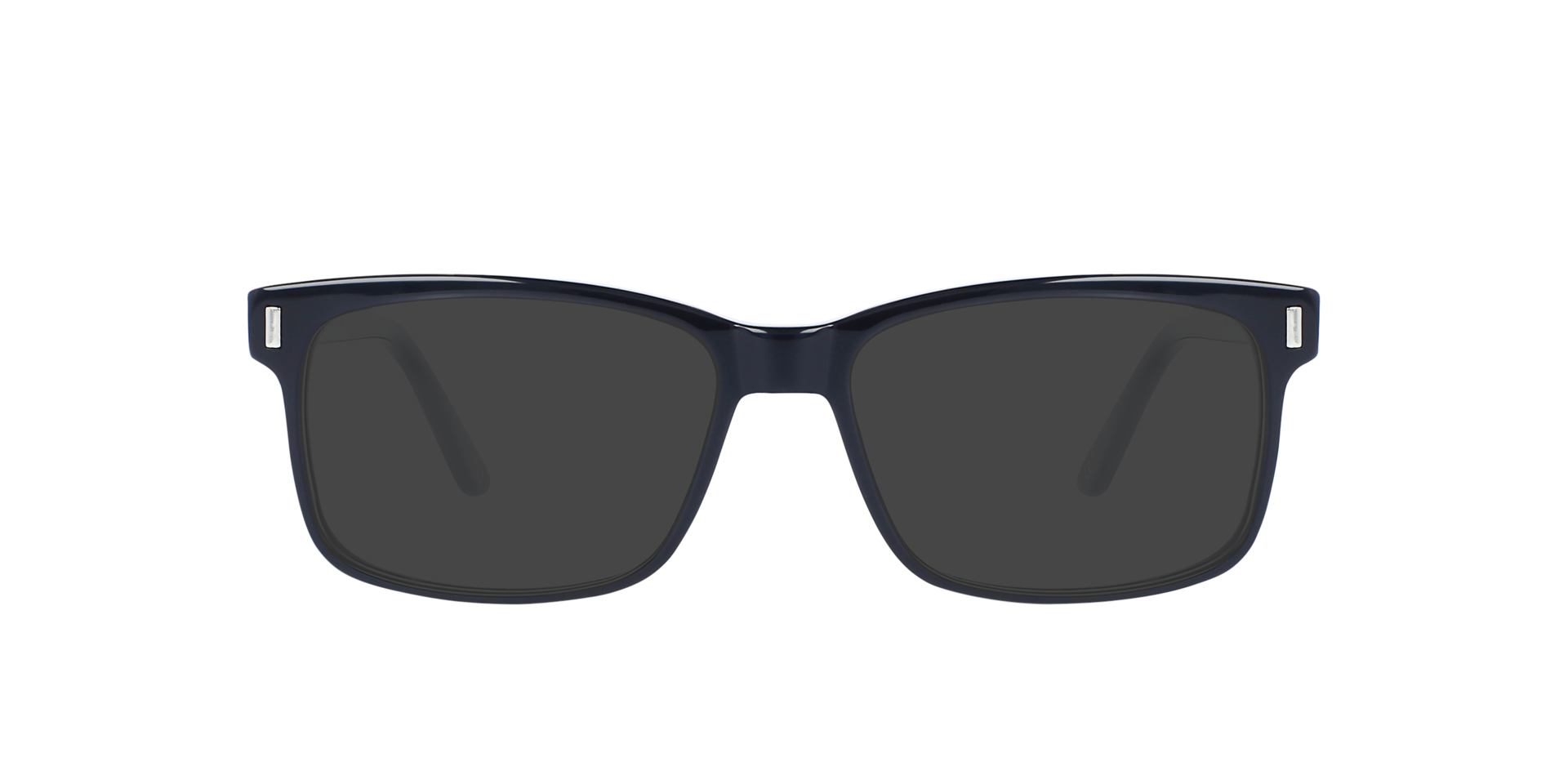 Calvin Jet Black AcetaatEyeglass Frames van B24, met getinte lenzen