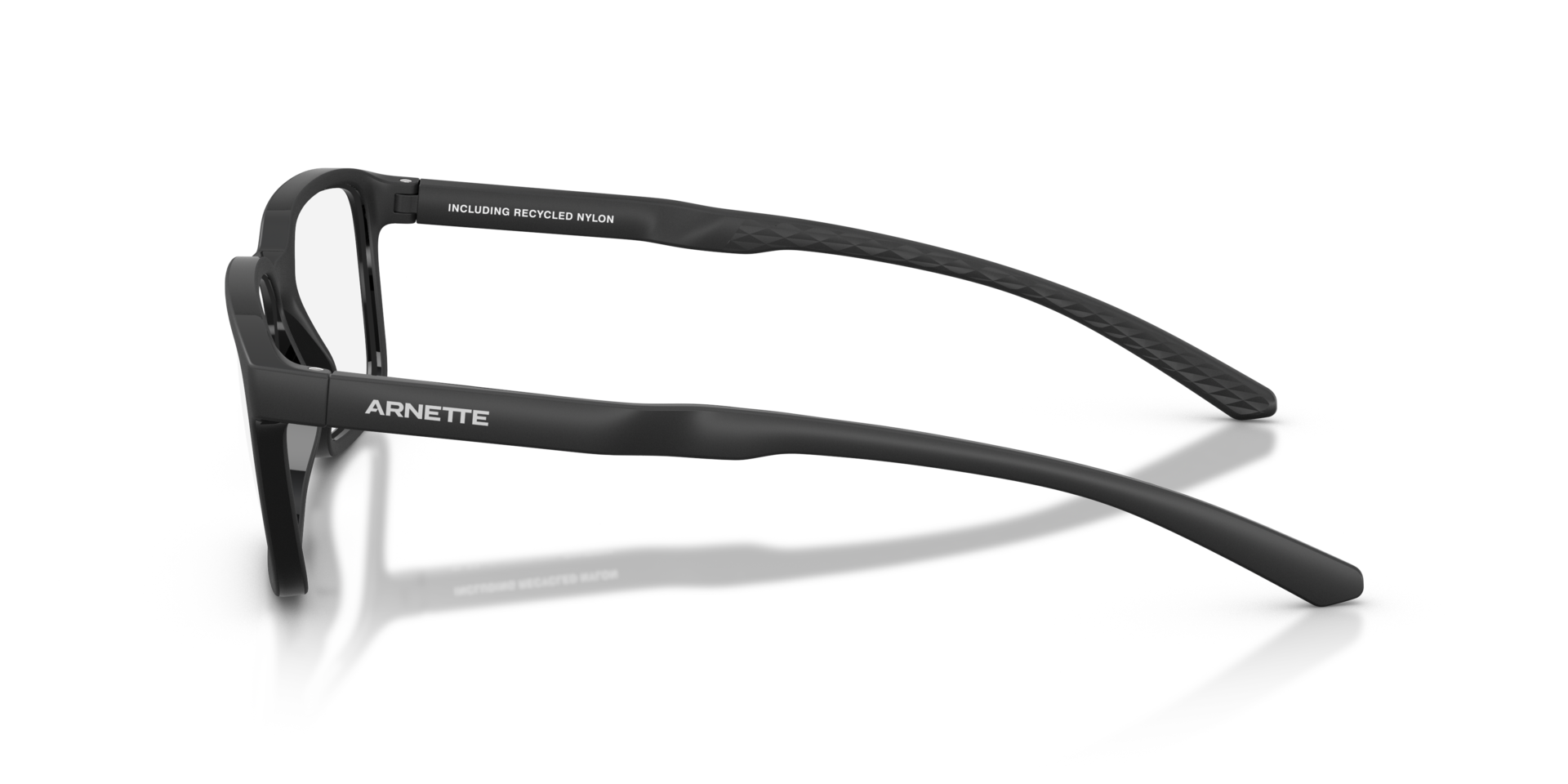 AN7293 Recycled Black Matte Inside Outside KunststofEyeglass Frames van B24, Zijaanzicht