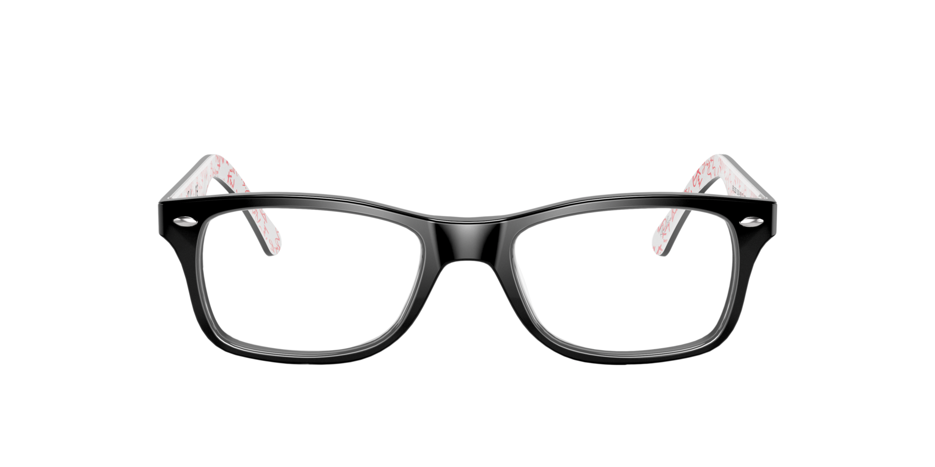RB5228 Schwarz auf Weiß AcetatEyeglass Frames von B24, Vorderansicht