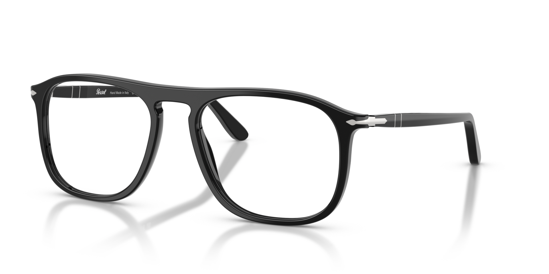 PO3392V Schwarz AcetatEyeglass Frames von B24, Dreiviertelansicht