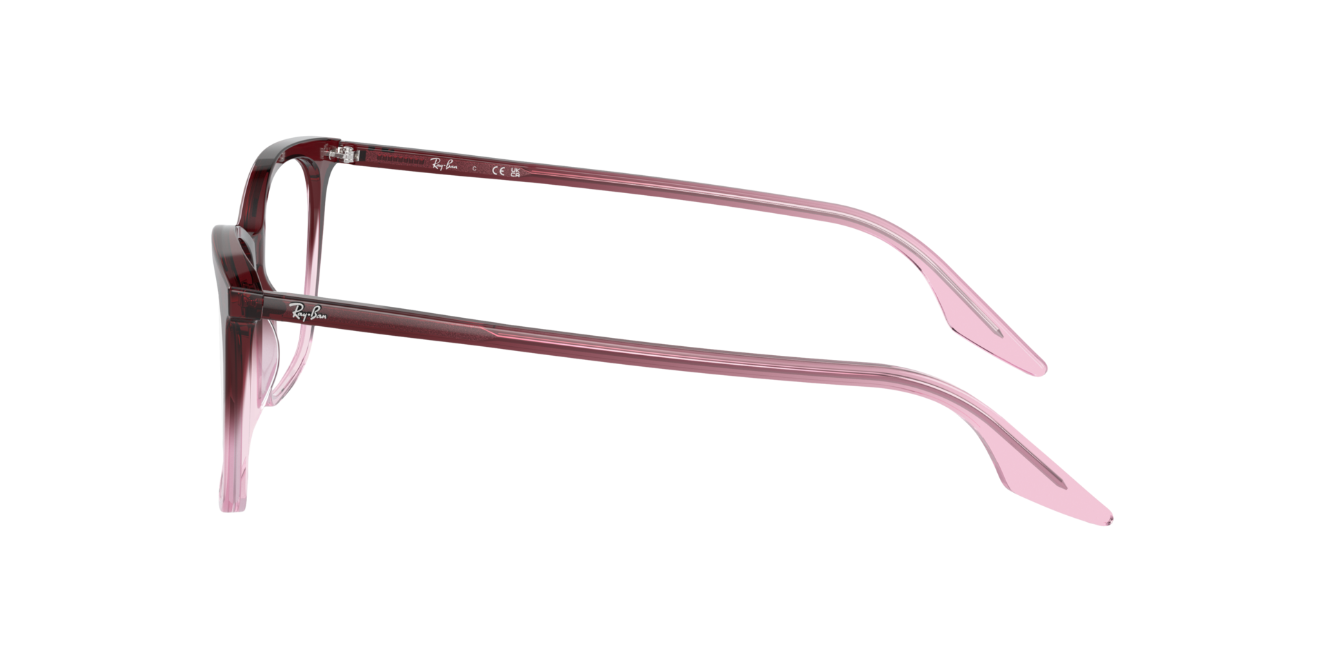 RB5422 Red & Pink AcetatEyeglass Frames von B24, Seitenansicht