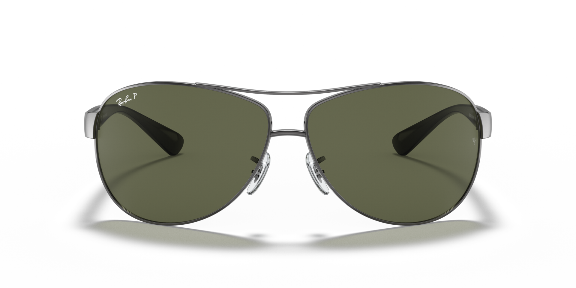 RB3386 Staalgrijs MetaalSunglass Frames van B24, Vooraanzicht