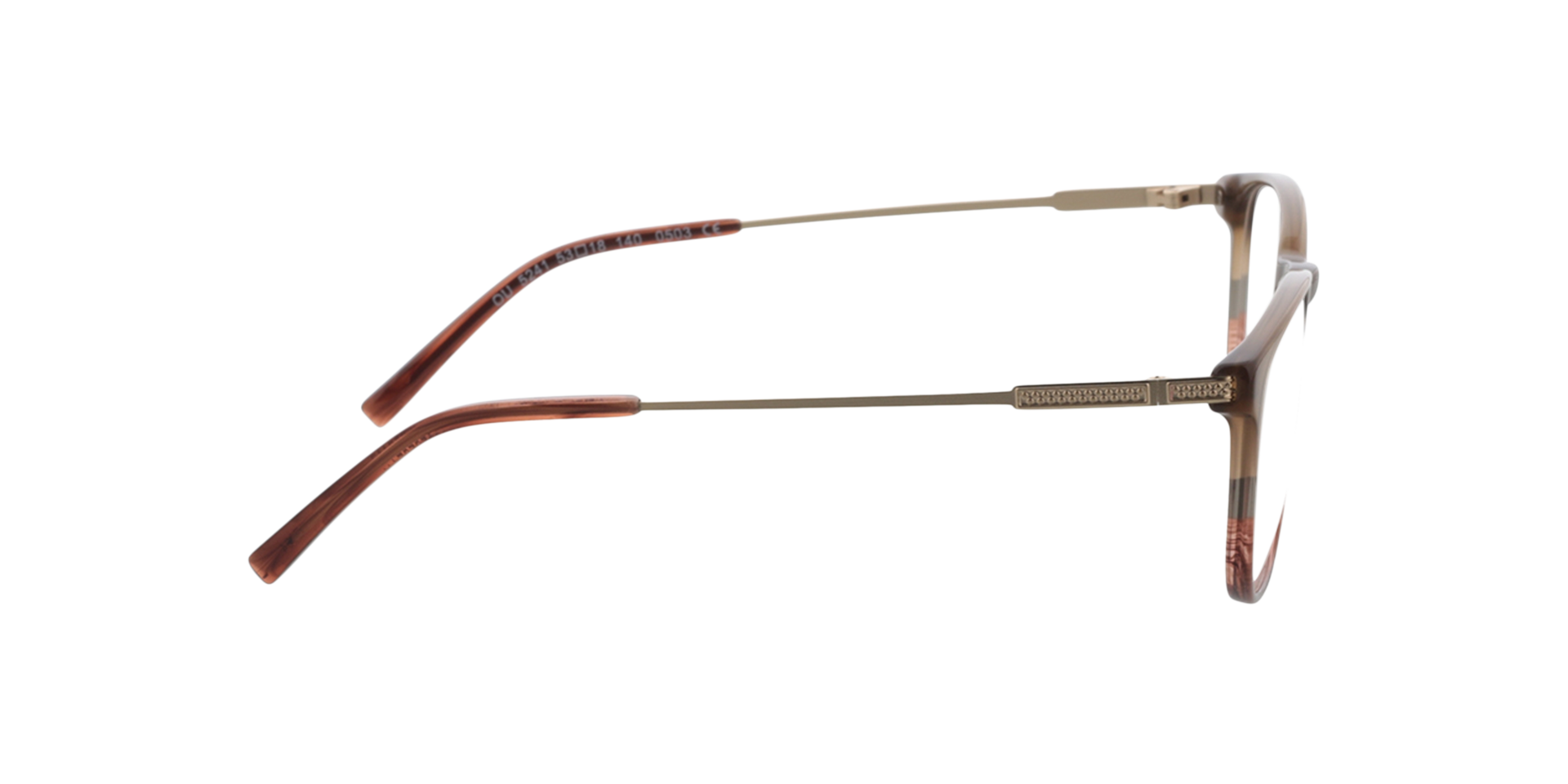 Dustin Gradient Brown  &  Gold  &  Brown AcetatEyeglass Frames von B24, Seitenansicht