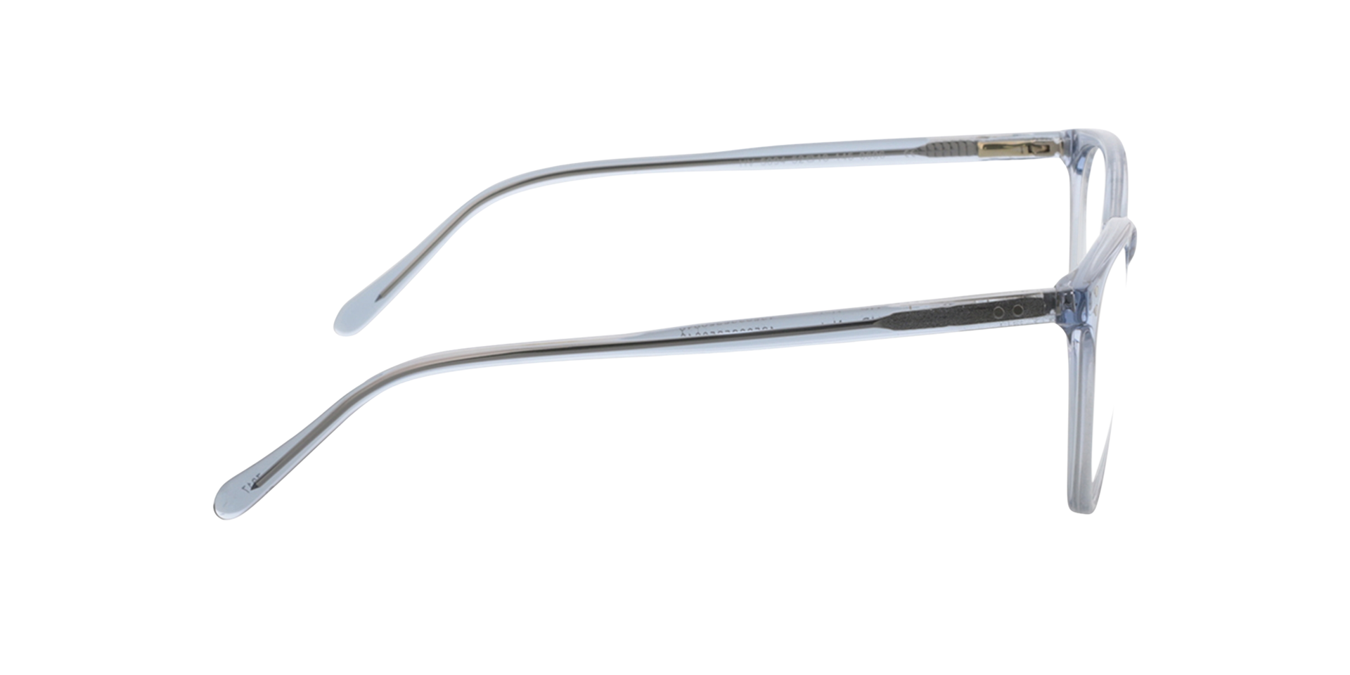 Nate Kristal lichtblauw AcetaatEyeglass Frames van B24, Zijaanzicht