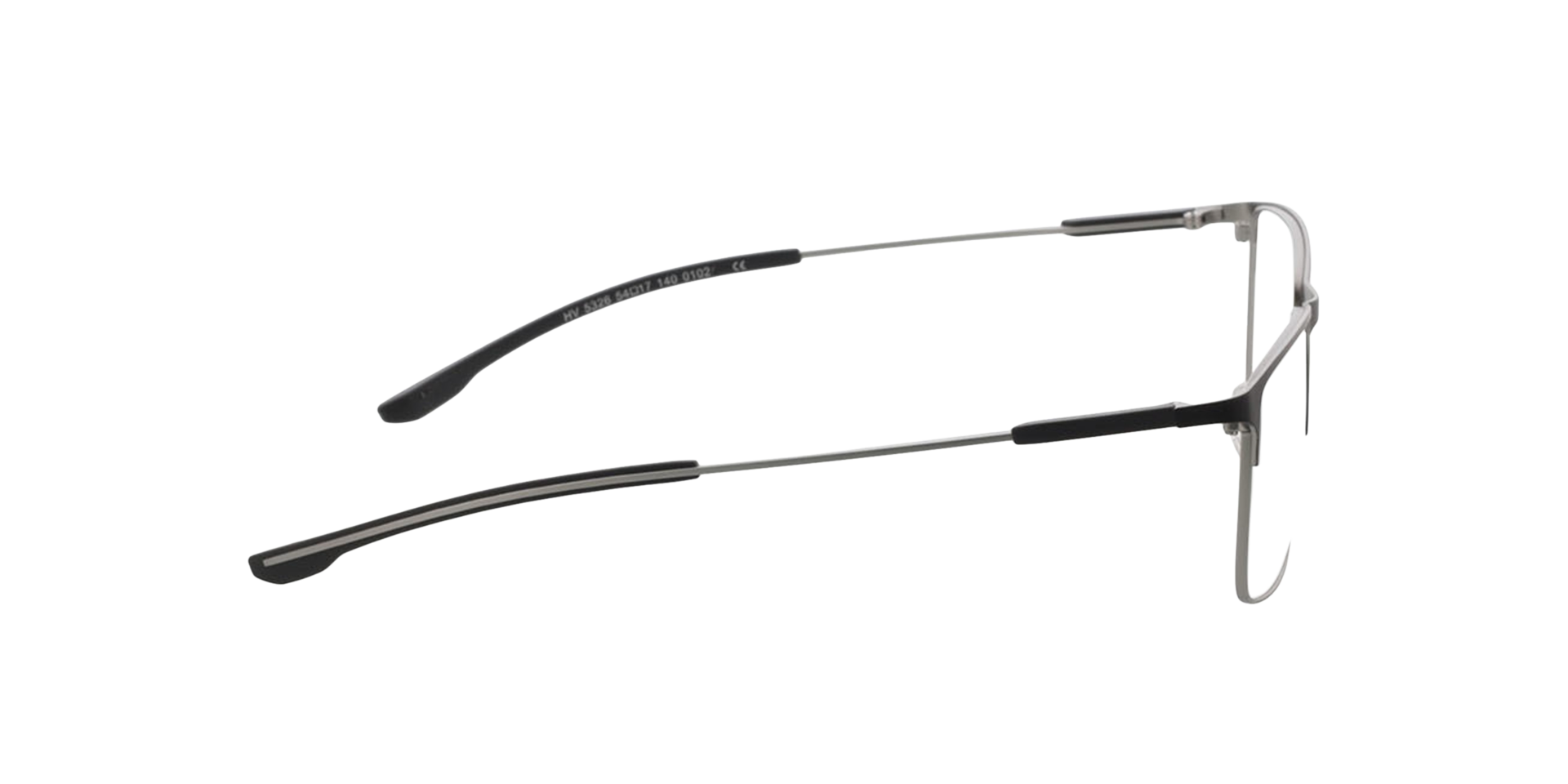 Memphis Matzwart  &  matzilver MetaalEyeglass Frames van B24, Zijaanzicht