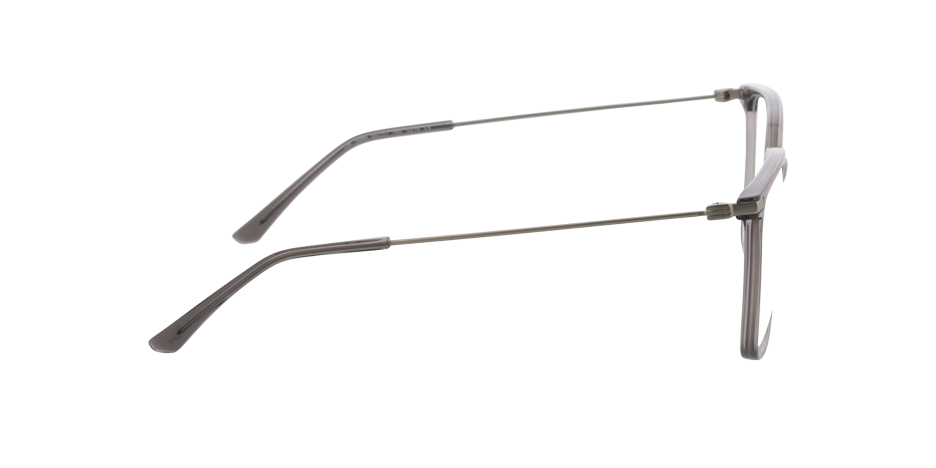 Barney Matt Silver  &  Crystal Grey AcetatEyeglass Frames von B24, Seitenansicht