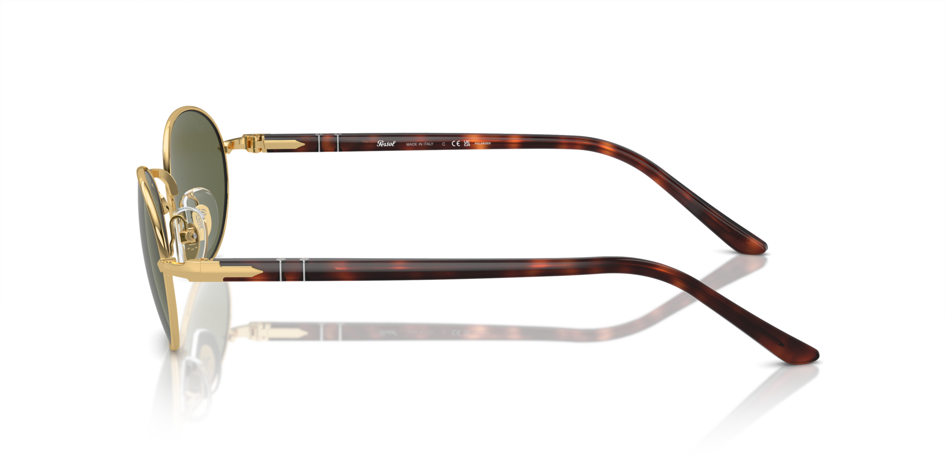 PO1018S Goud MetaalSunglass Frames van B24, Zijaanzicht