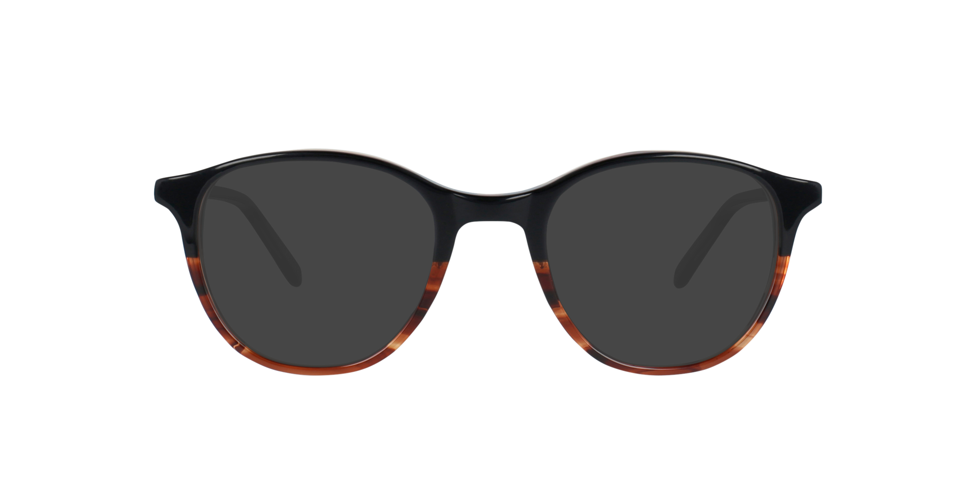 Airin Black Fades Cinnamon AcetaatEyeglass Frames van B24, met getinte lenzen