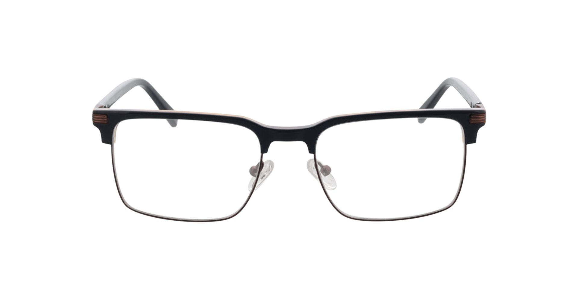Irvine Tweelaags blauw  &  marineblauw MetaalEyeglass Frames van B24, Vooraanzicht
