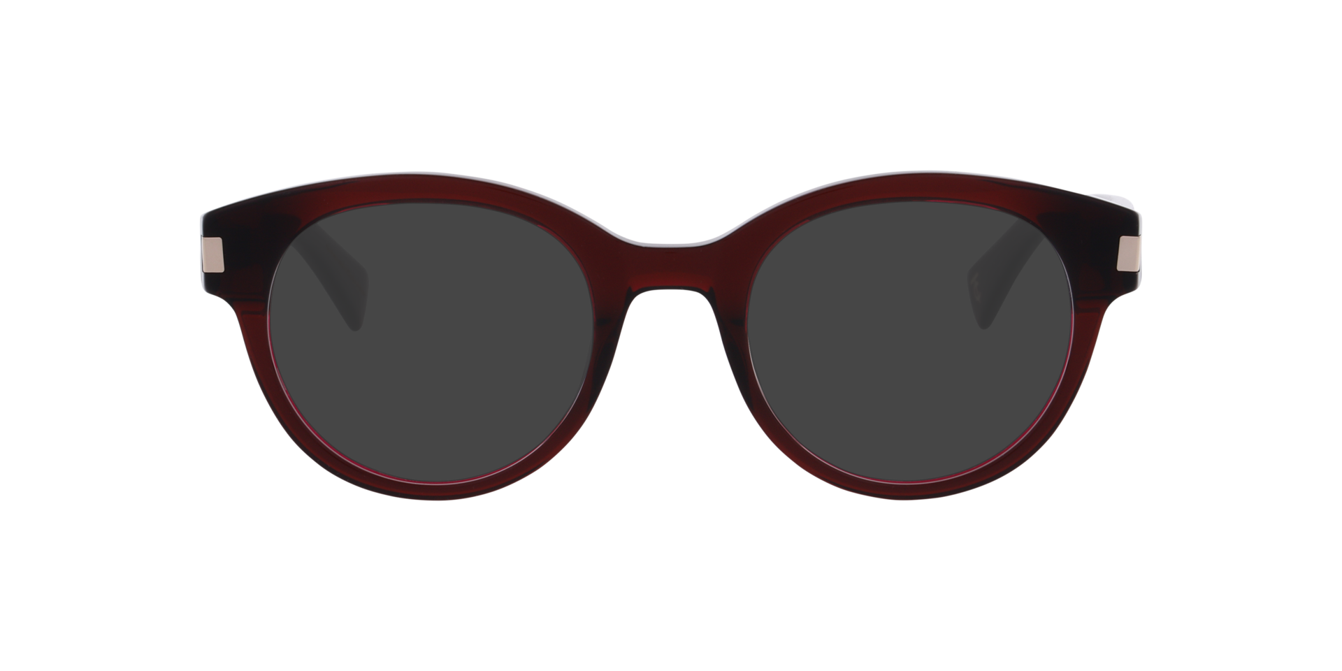Romy Crystal Burgundy AcetaatEyeglass Frames van B24, met getinte lenzen