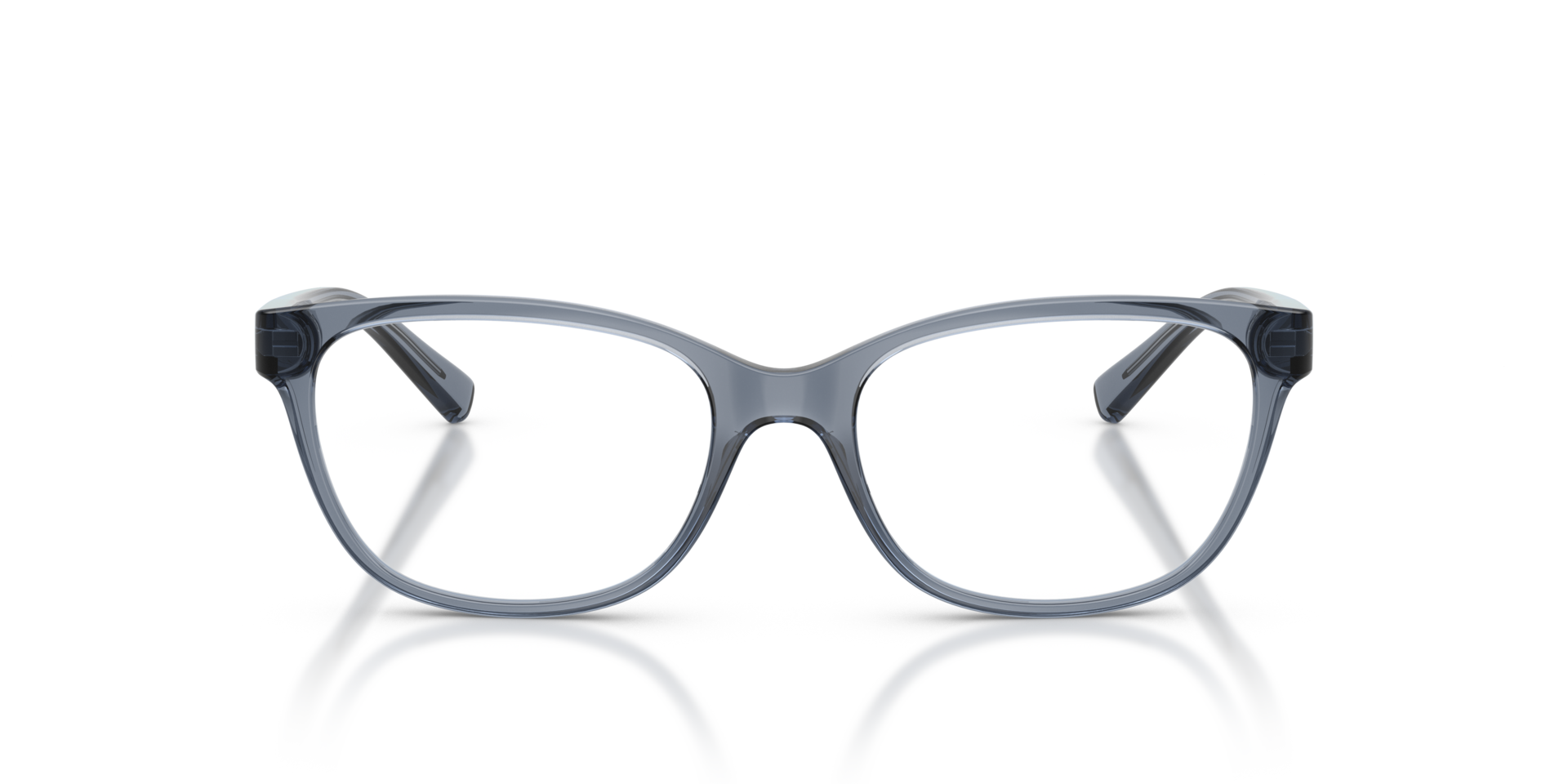 AX3037 Glänzendes transparentes Blau KunststoffEyeglass Frames von B24, Vorderansicht