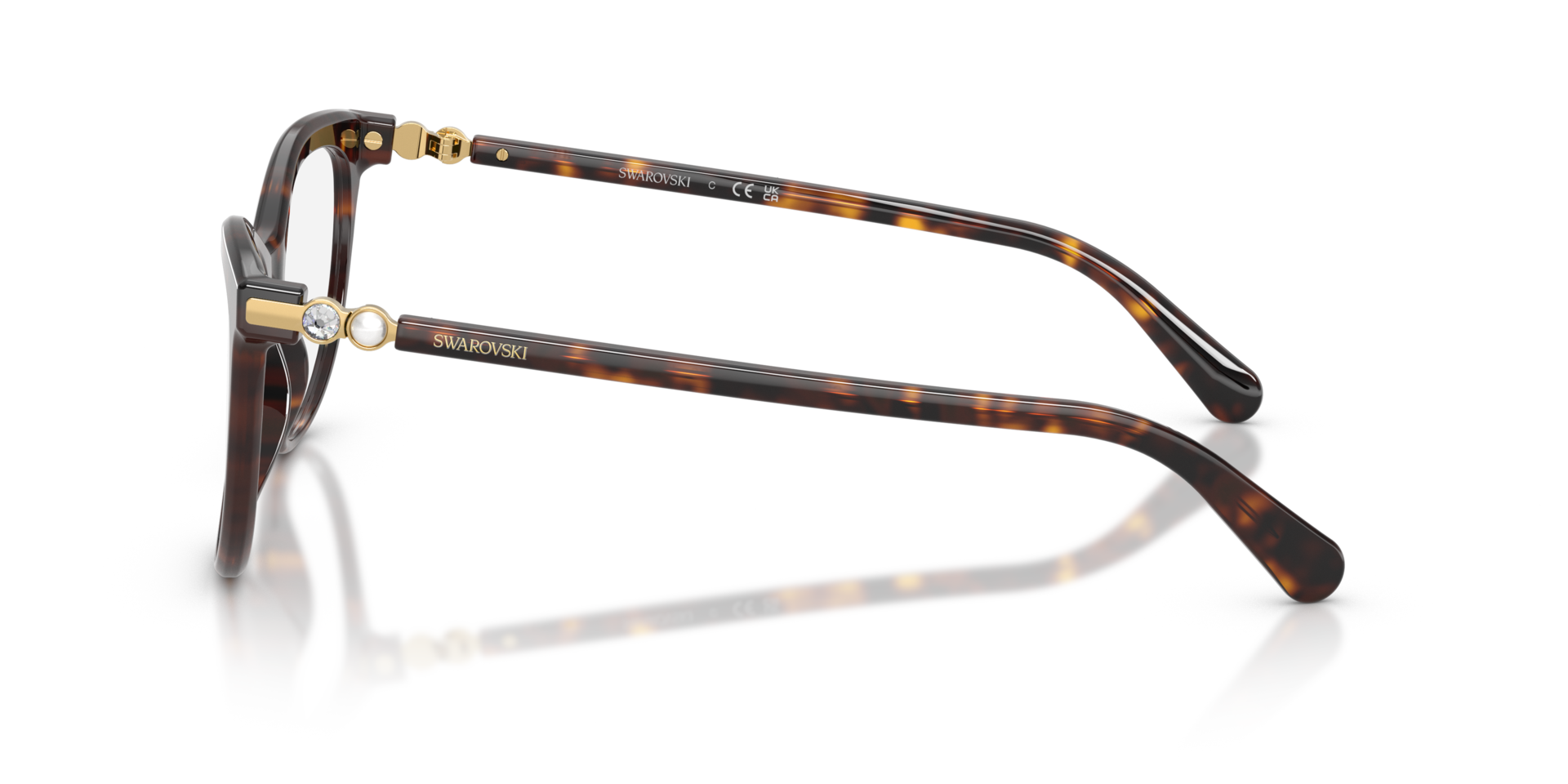 SK2064 Havana AcetaatEyeglass Frames van B24, Zijaanzicht