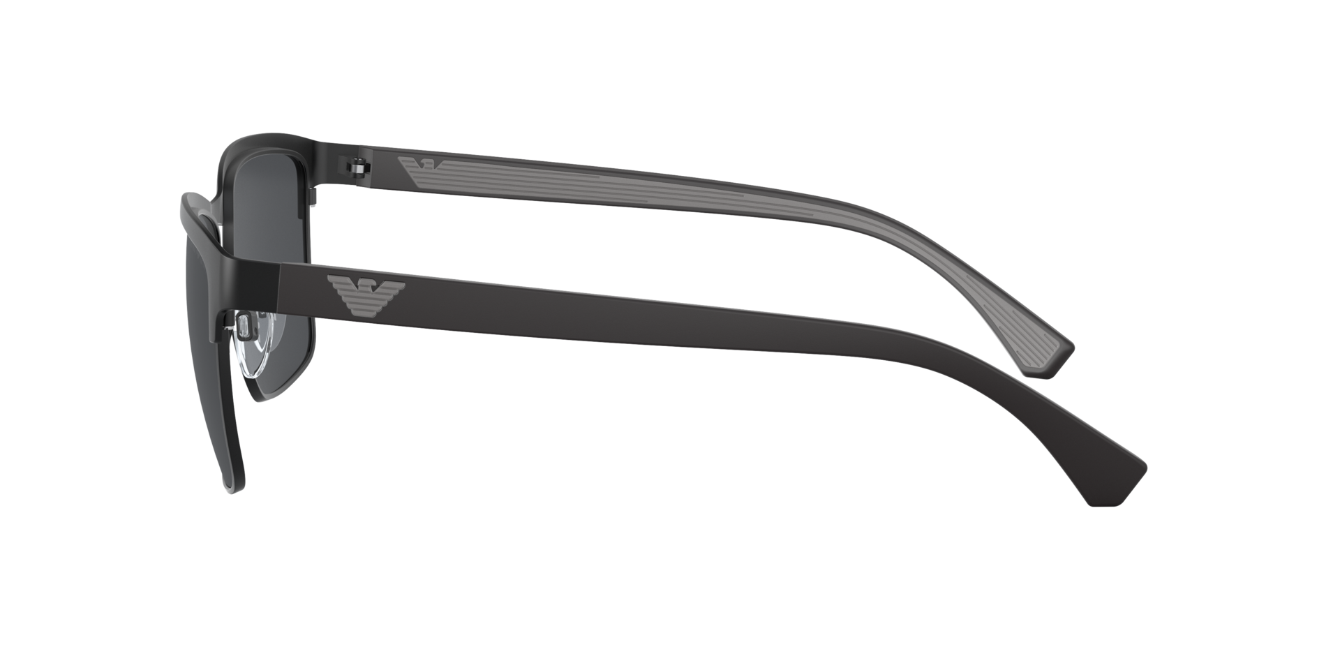 EA2087 Matzwart MetaalSunglass Frames van B24, Zijaanzicht