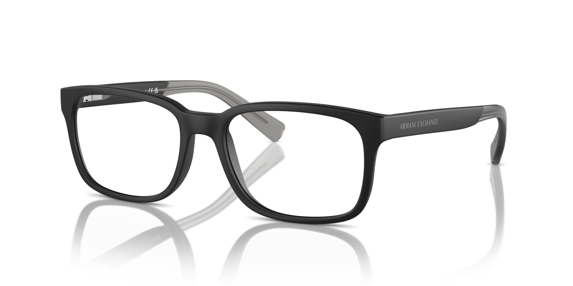 AX3029 Matt Schwarz KunststoffEyeglass Frames von B24, Dreiviertelansicht