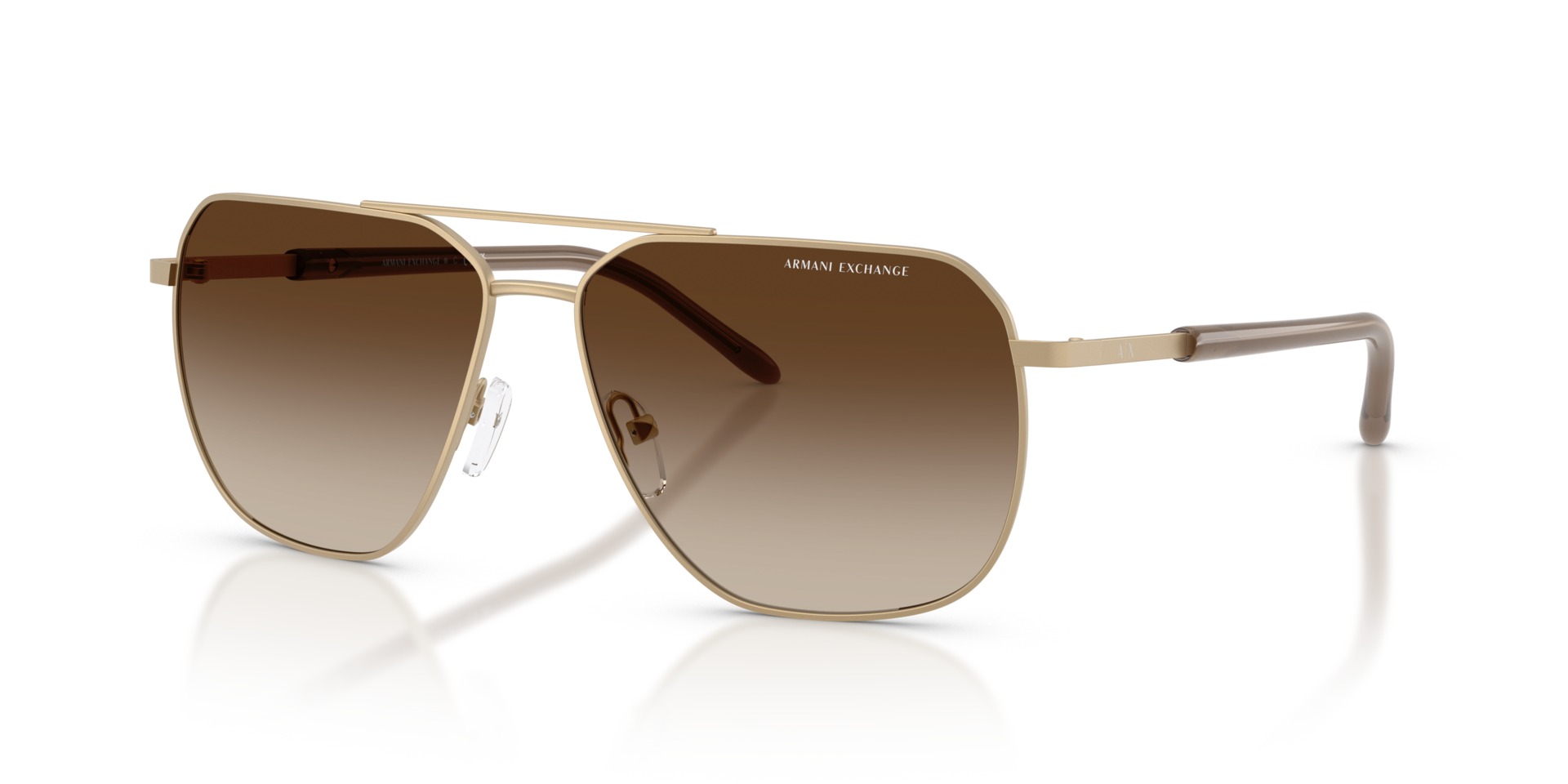 AX2057S Matt Hellgold MetallSunglass Frames von B24, Dreiviertelansicht
