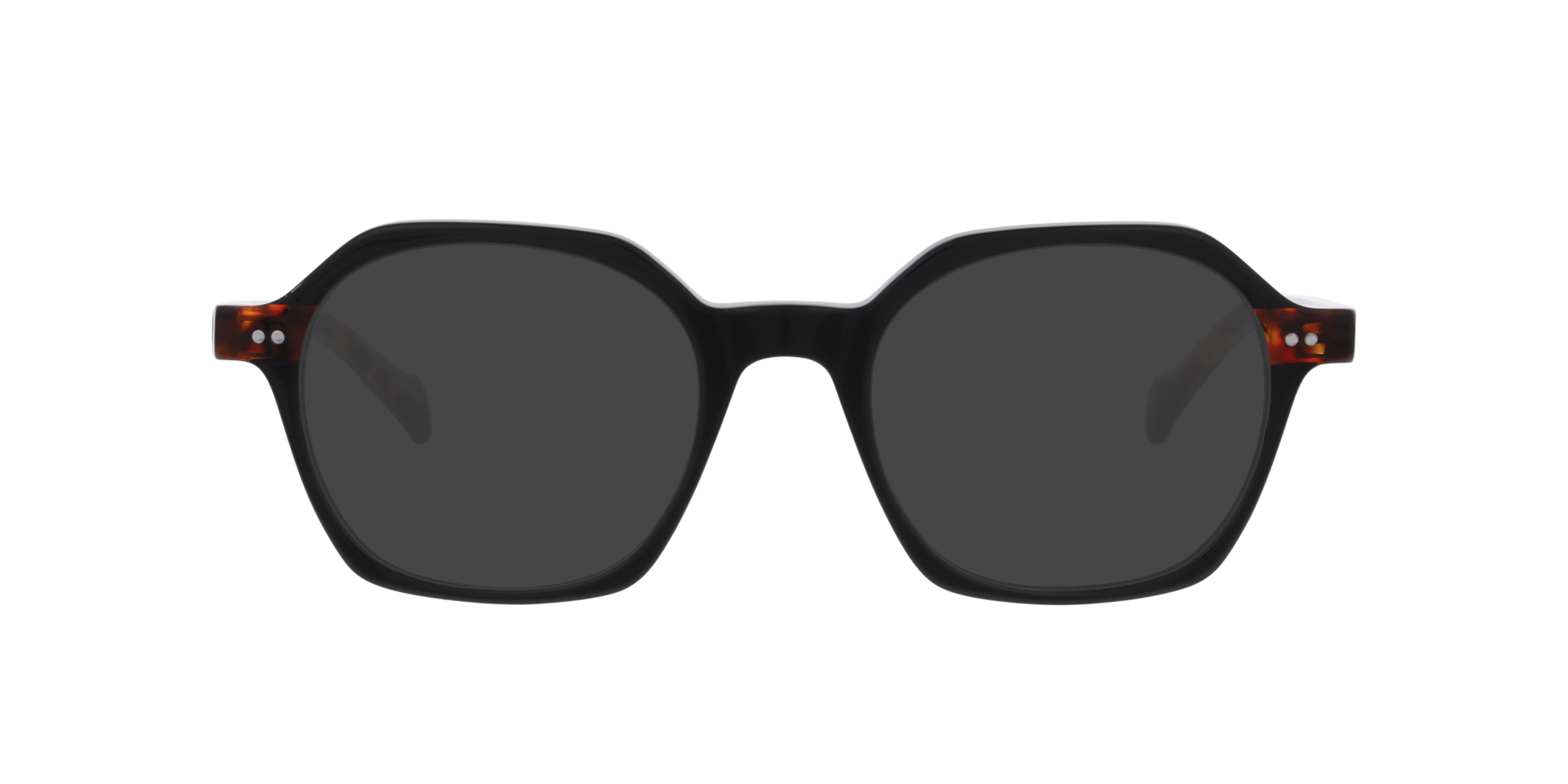 Solin Havana On Black AcetatEyeglass Frames von B24, mit getönten Gläsern