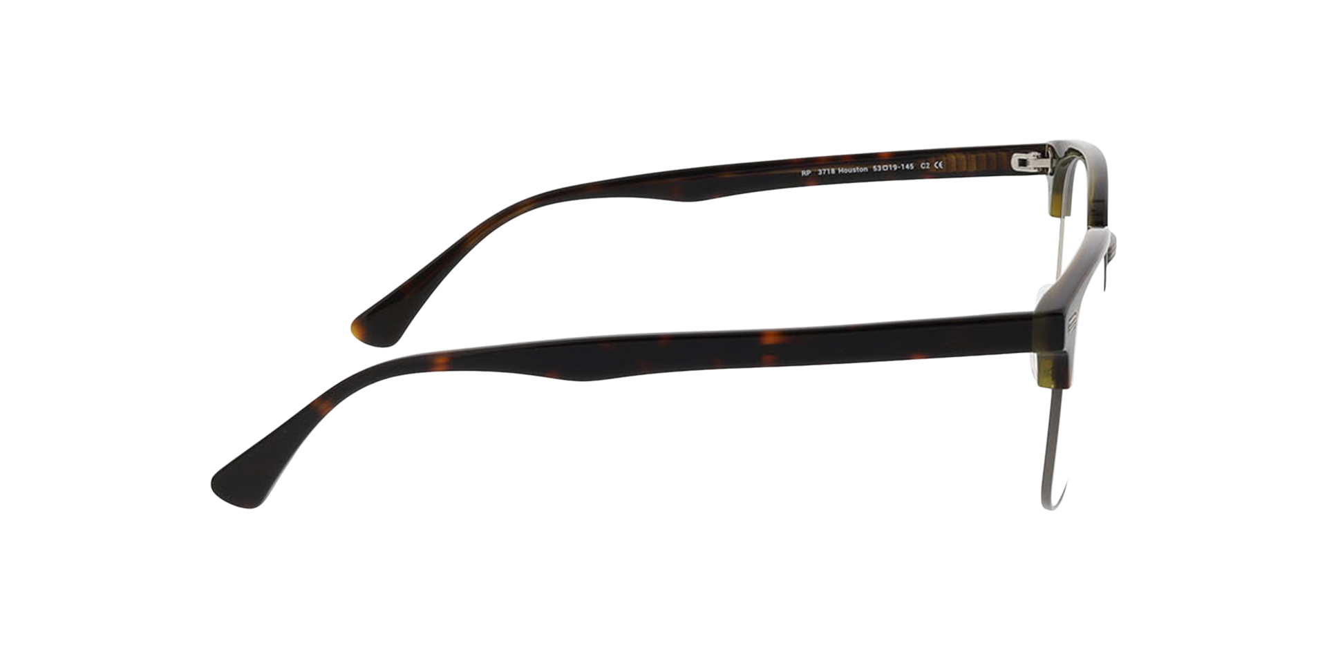 Houston Havana  &  Anthracite MetallEyeglass Frames von B24, Seitenansicht