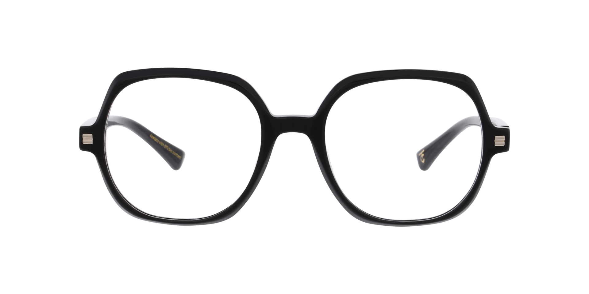Miro Schwarz AcetatEyeglass Frames von B24, Vorderansicht