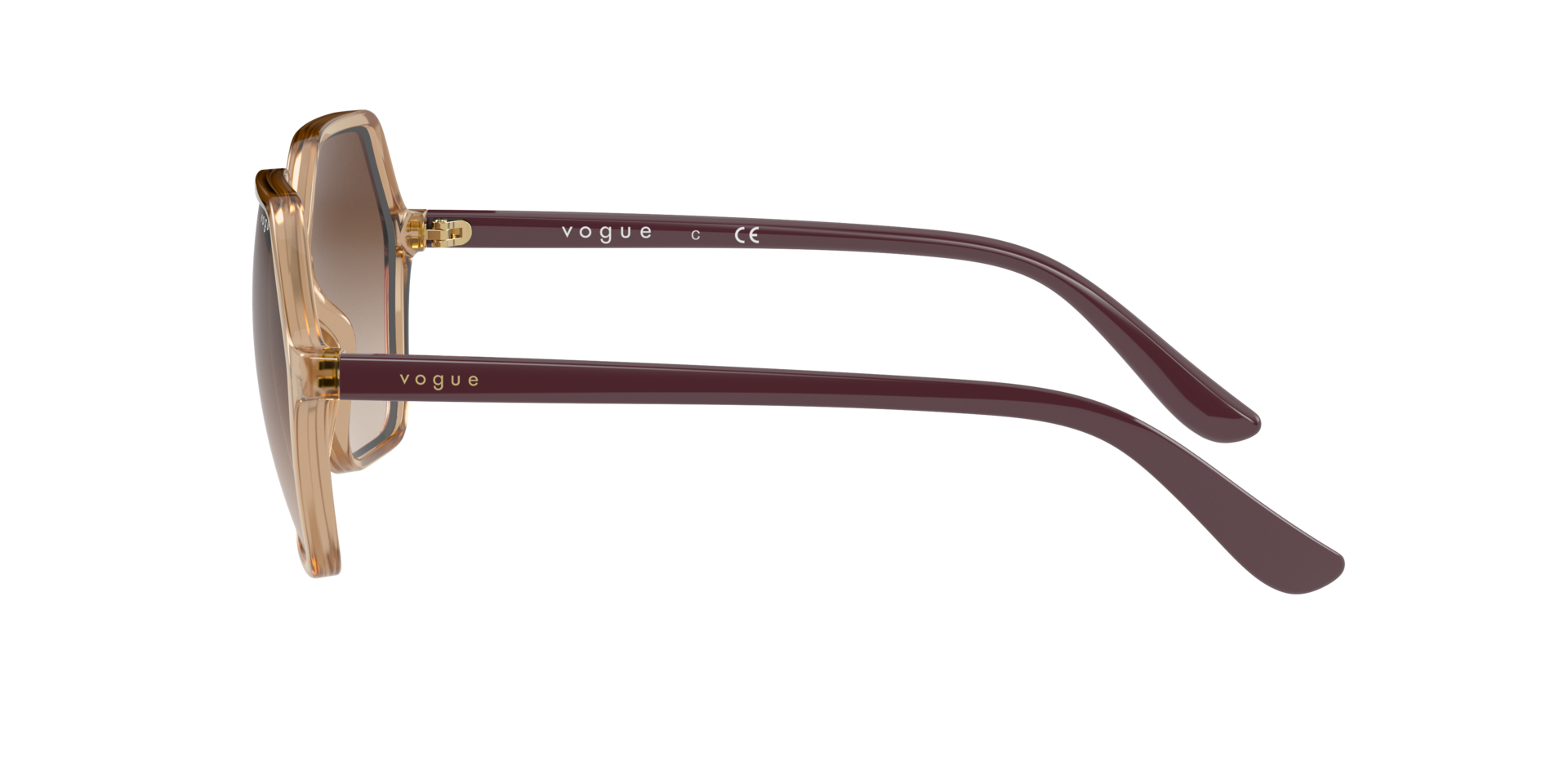 VO5361S Karamell transparent KunststoffSunglass Frames von B24, Seitenansicht