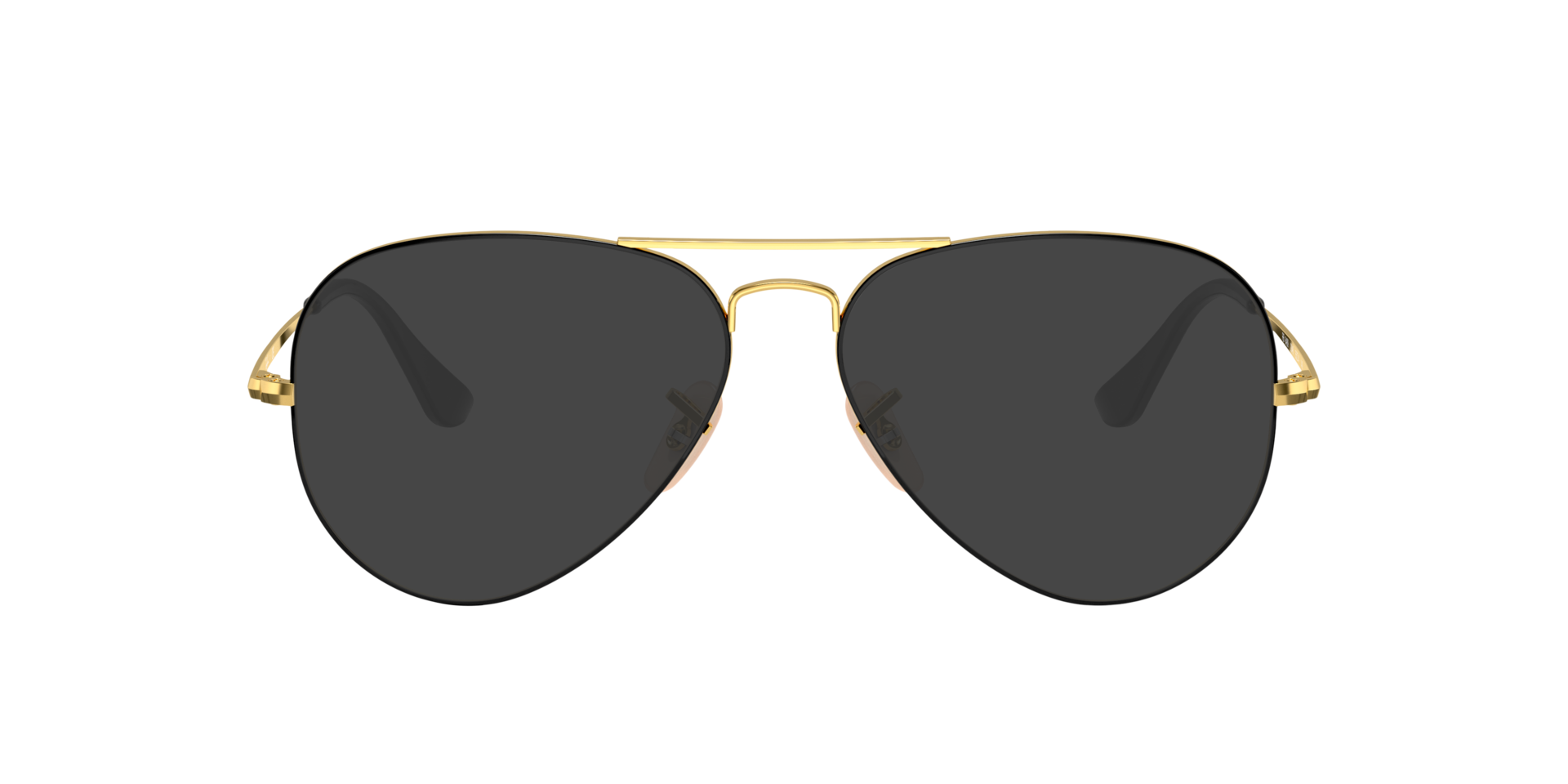 RB6489 Schwarz auf Gold MetallEyeglass Frames von B24, mit getönten Gläsern
