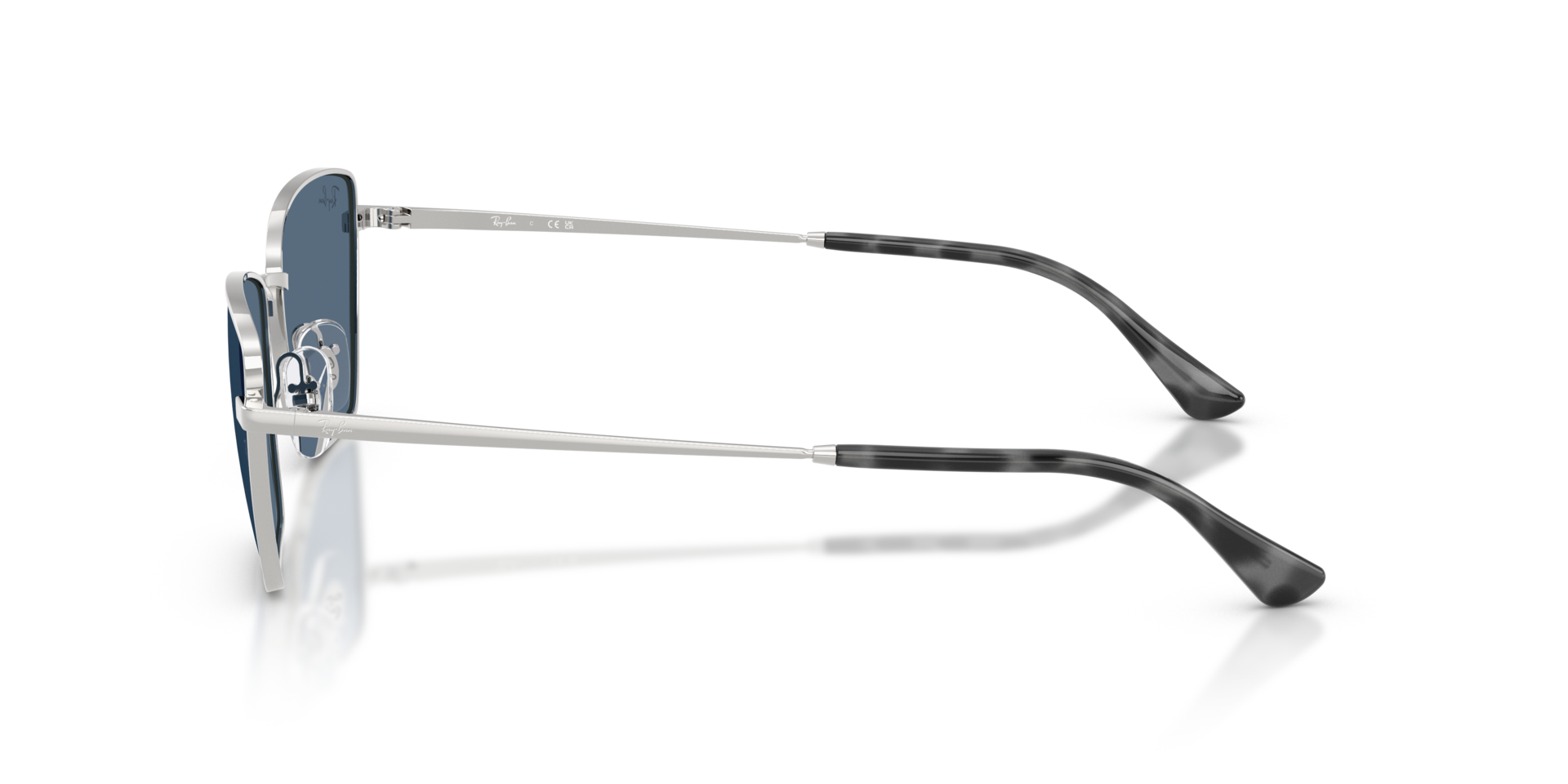 Drea Bio-Based Zilver MetaalSunglass Frames van B24, Zijaanzicht