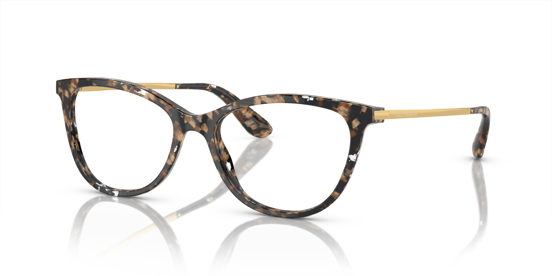 DG3258 Cube Black & Gold AcetatEyeglass Frames von B24, Dreiviertelansicht